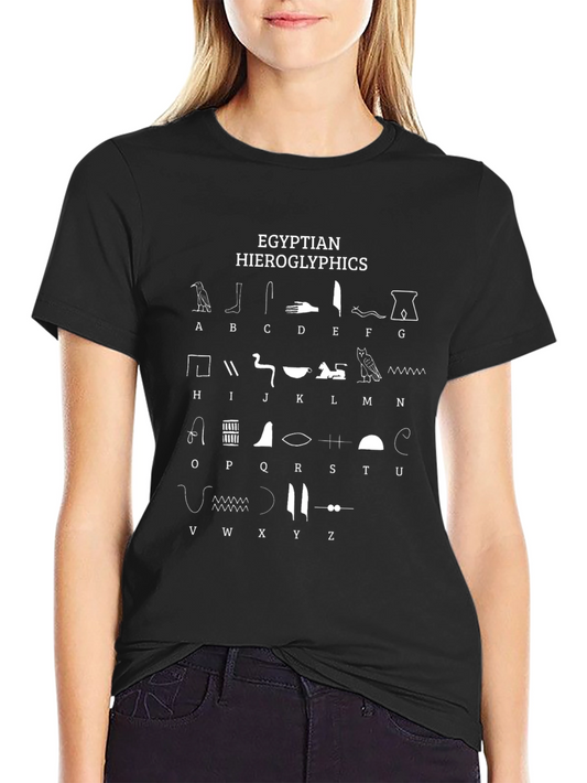 Egyptian Hieroglyphics Alphabet T-Shirt