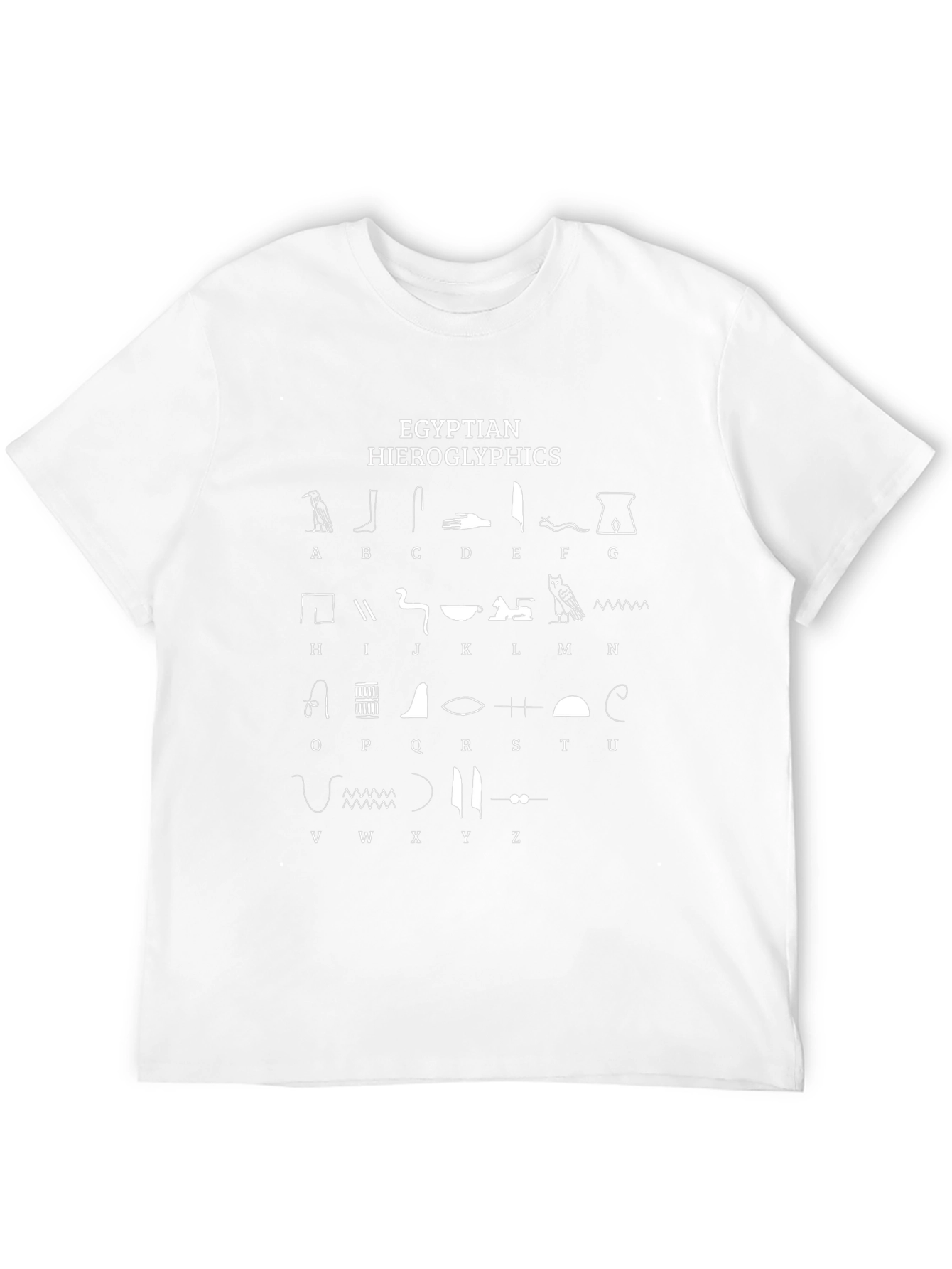 Egyptian Hieroglyphics Alphabet T-Shirt