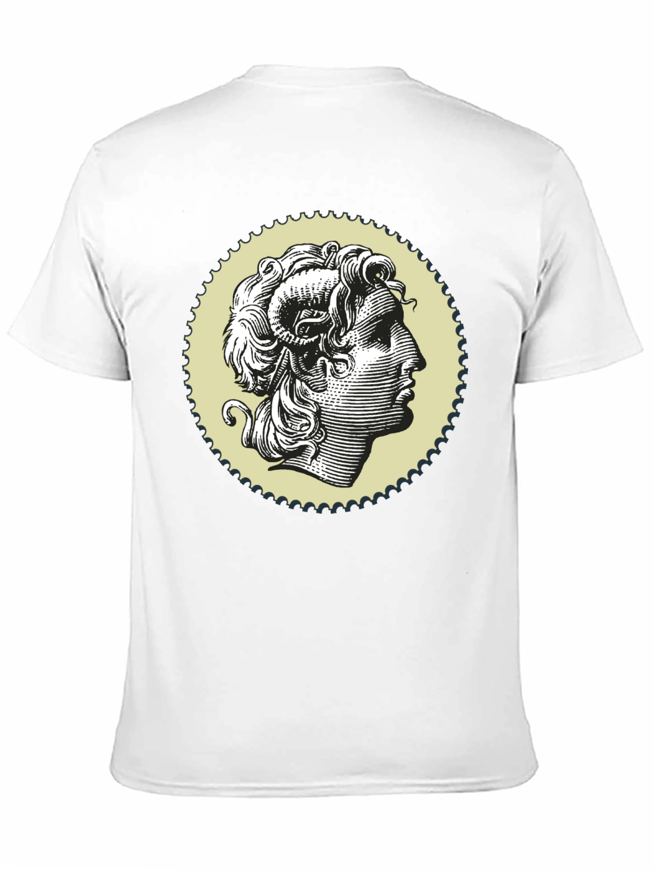 Ram Head Graphic Print Black T-Shirt