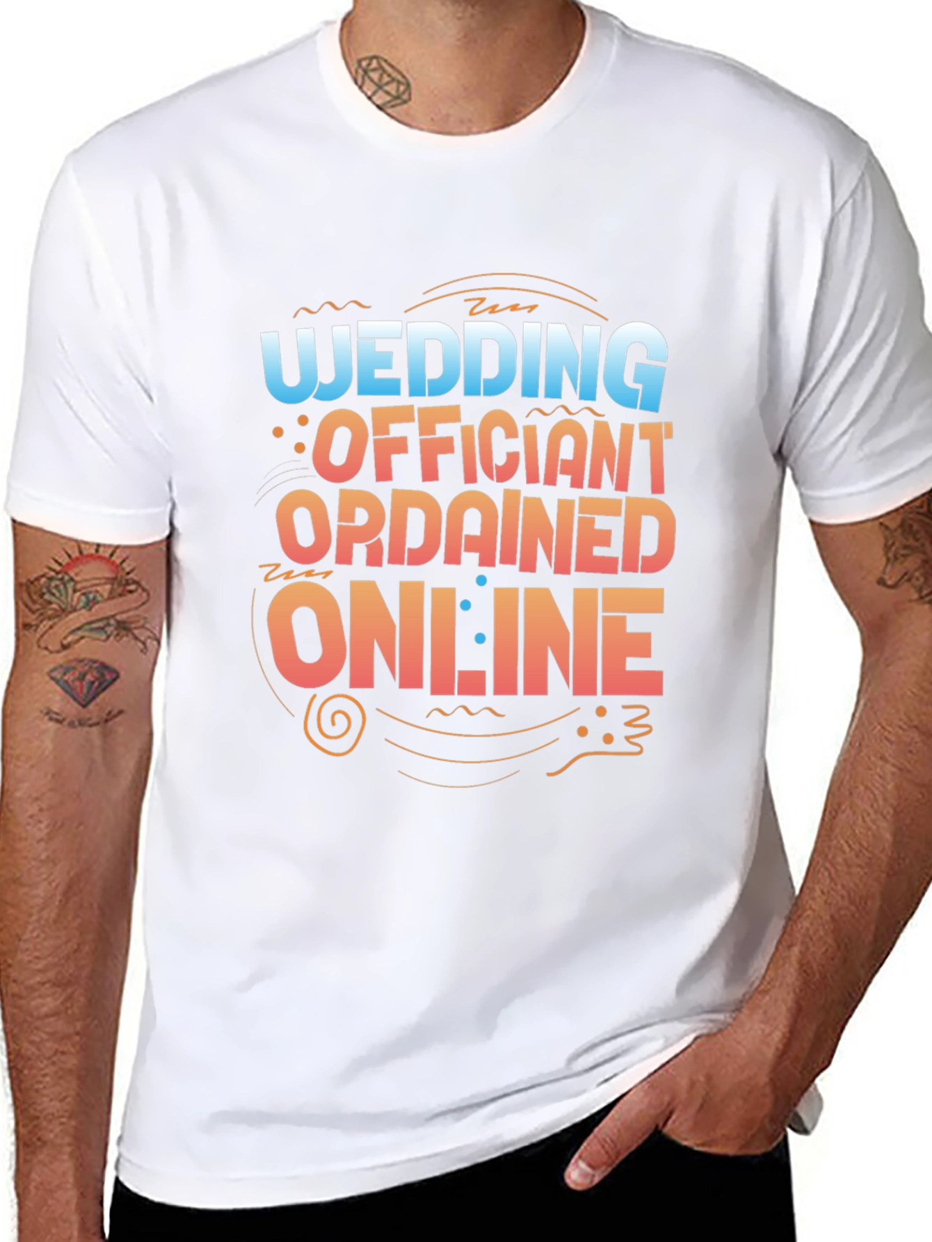 Wedding Officiant Ordained Online Graphic T-Shirt