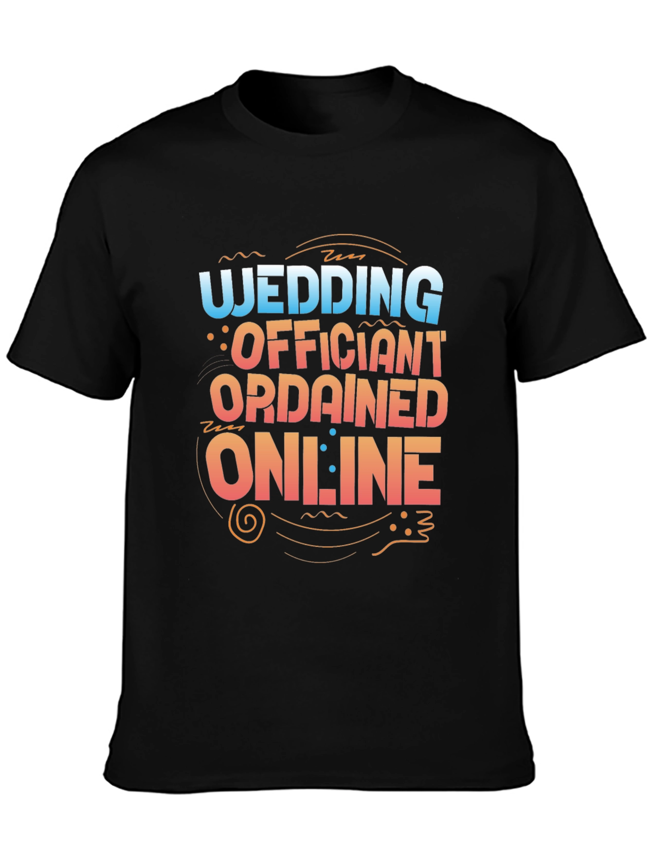 Wedding Officiant Ordained Online Graphic T-Shirt