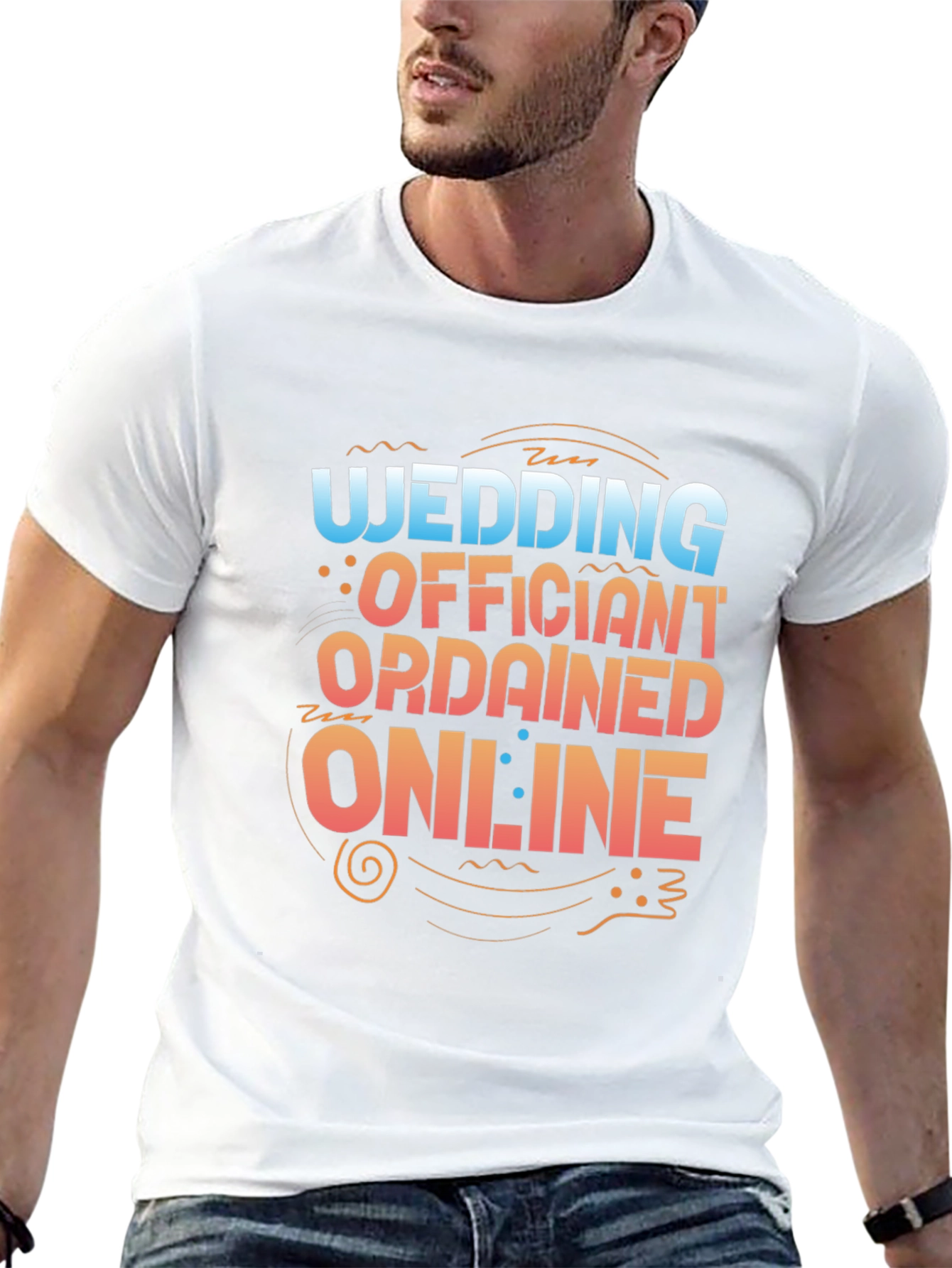 Wedding Officiant Ordained Online Graphic T-Shirt