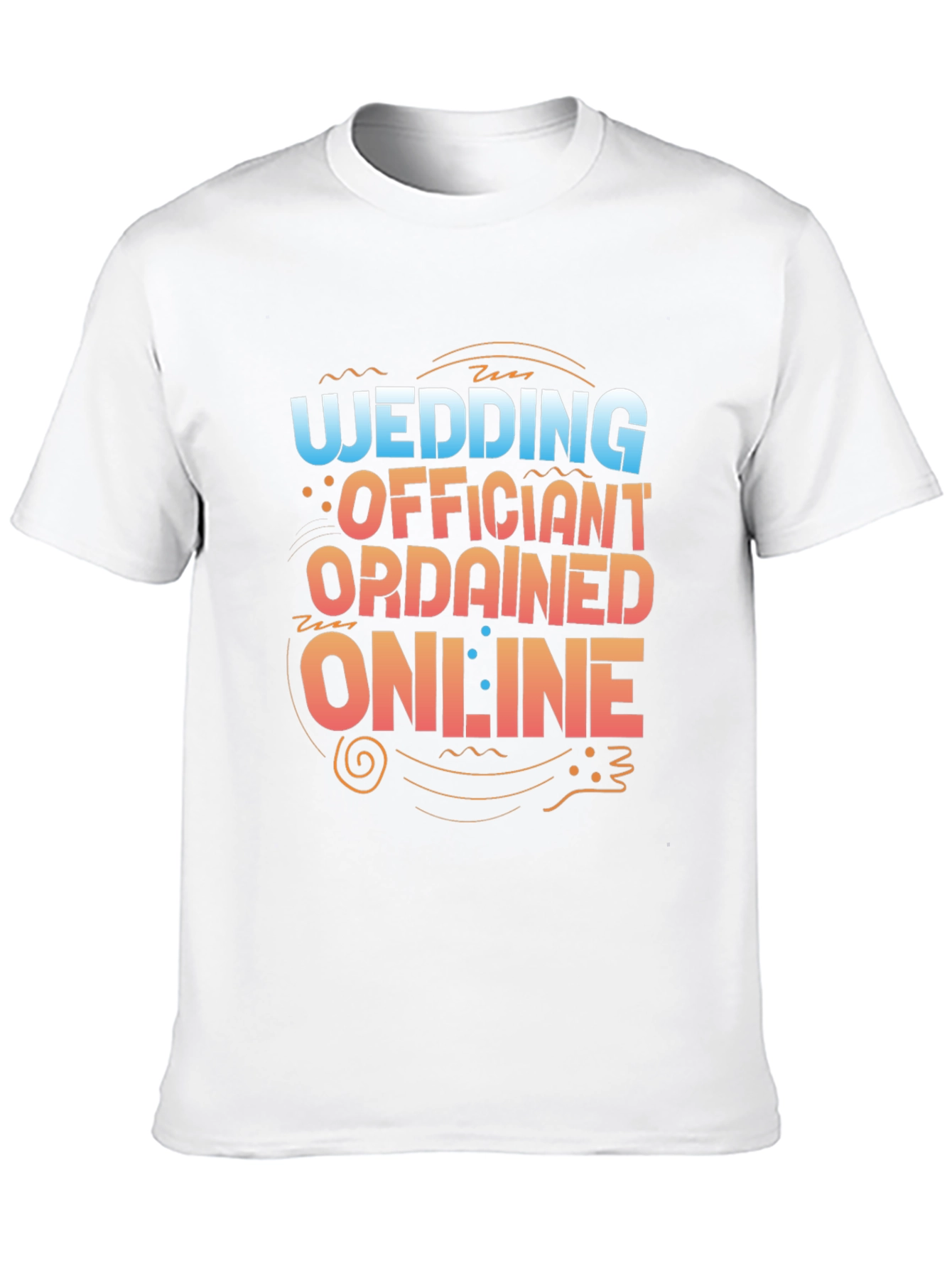 Wedding Officiant Ordained Online Graphic T-Shirt
