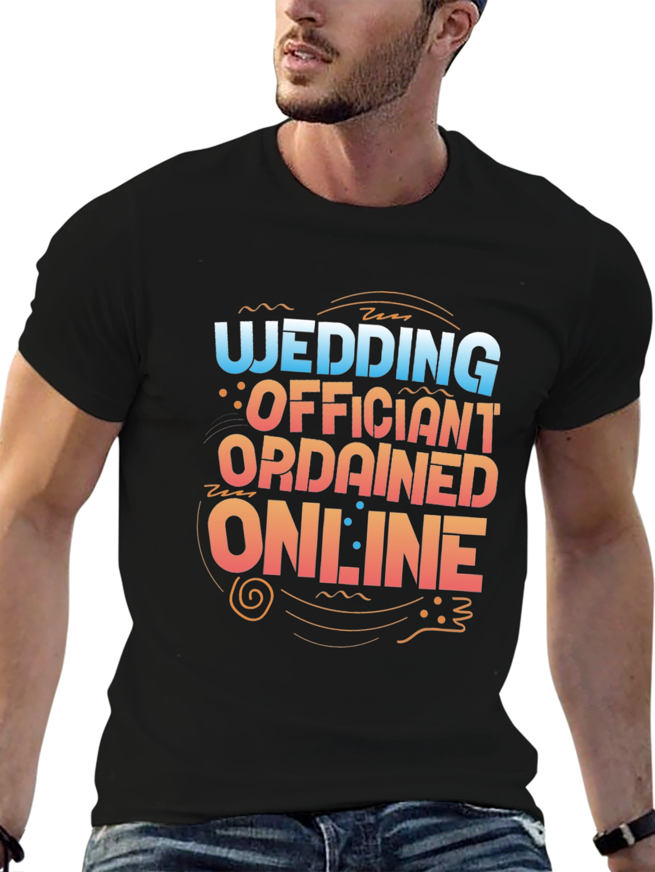 Wedding Officiant Ordained Online Graphic T-Shirt