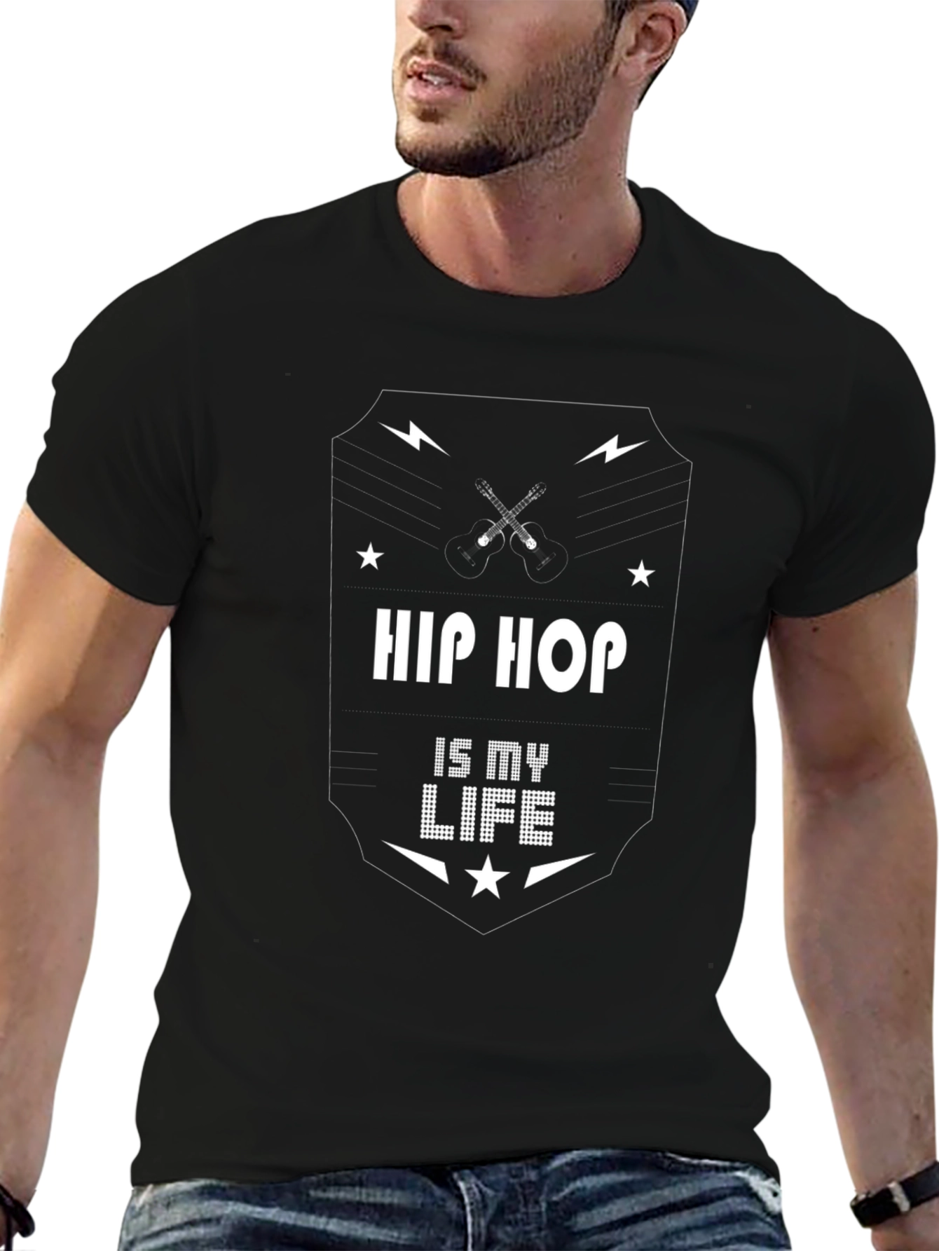Hip Hop Is My Life Black Graphic Tee