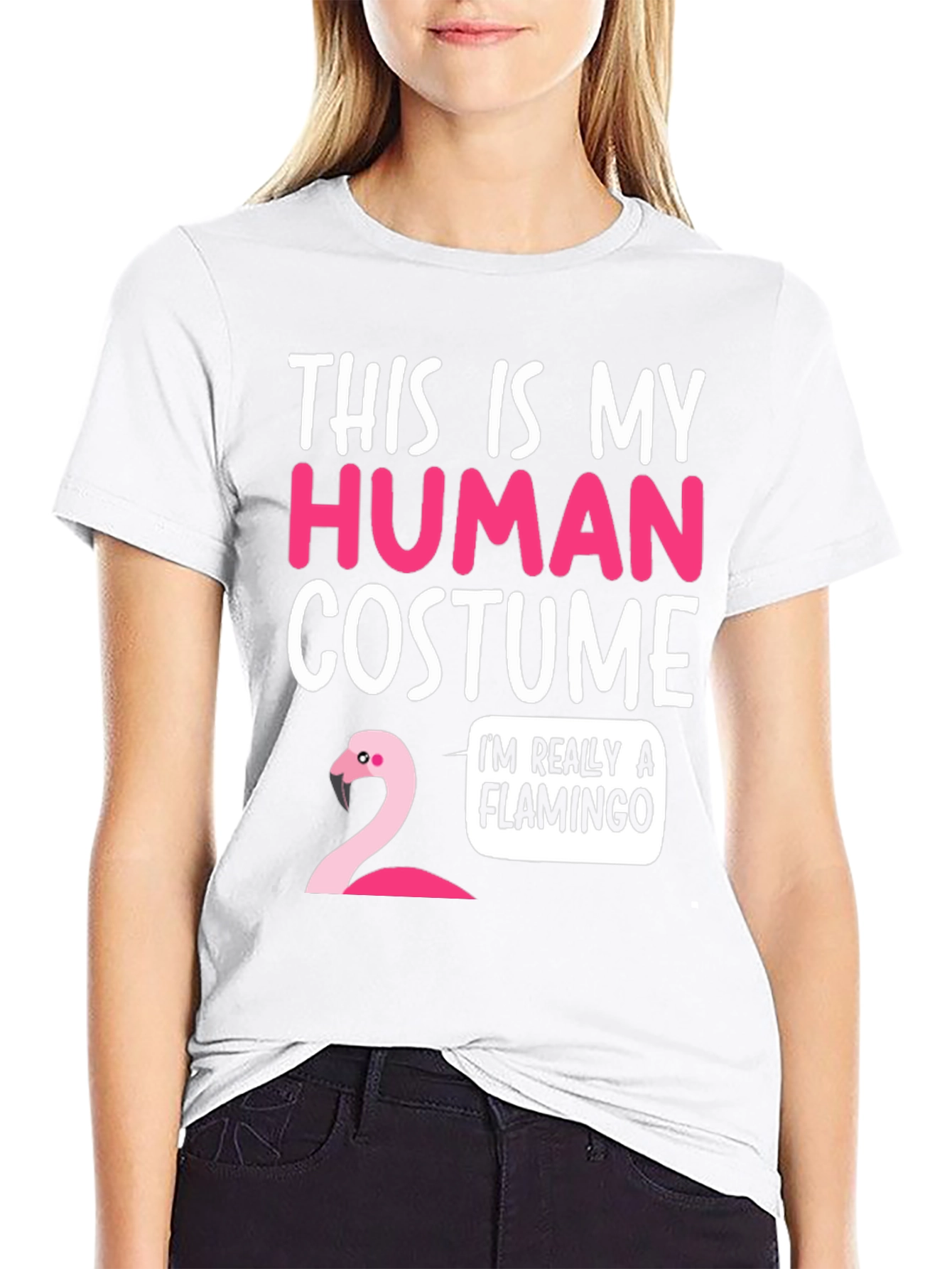 Funny Flamingo Human Costume T-Shirt