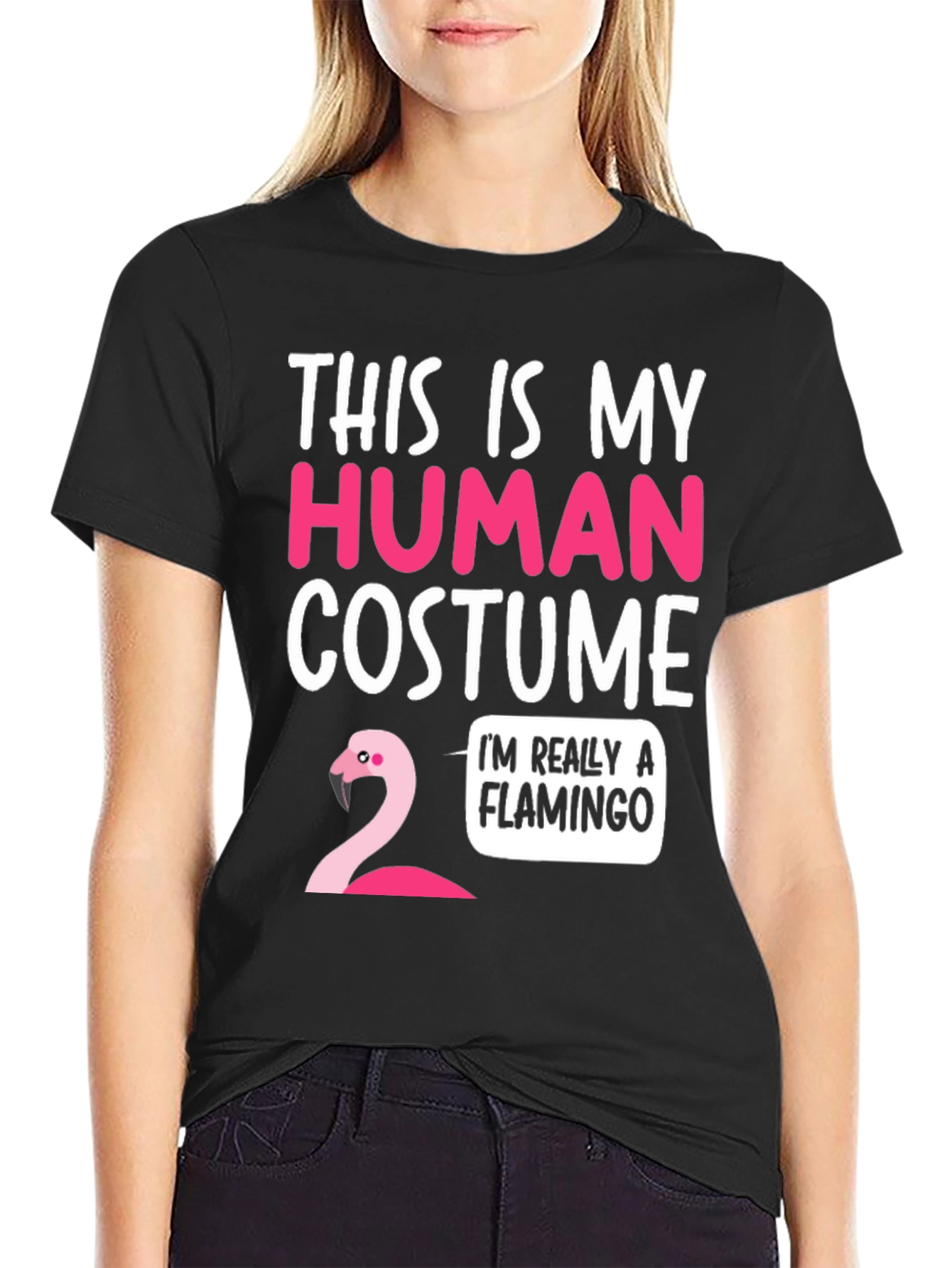 Funny Flamingo Human Costume T-Shirt