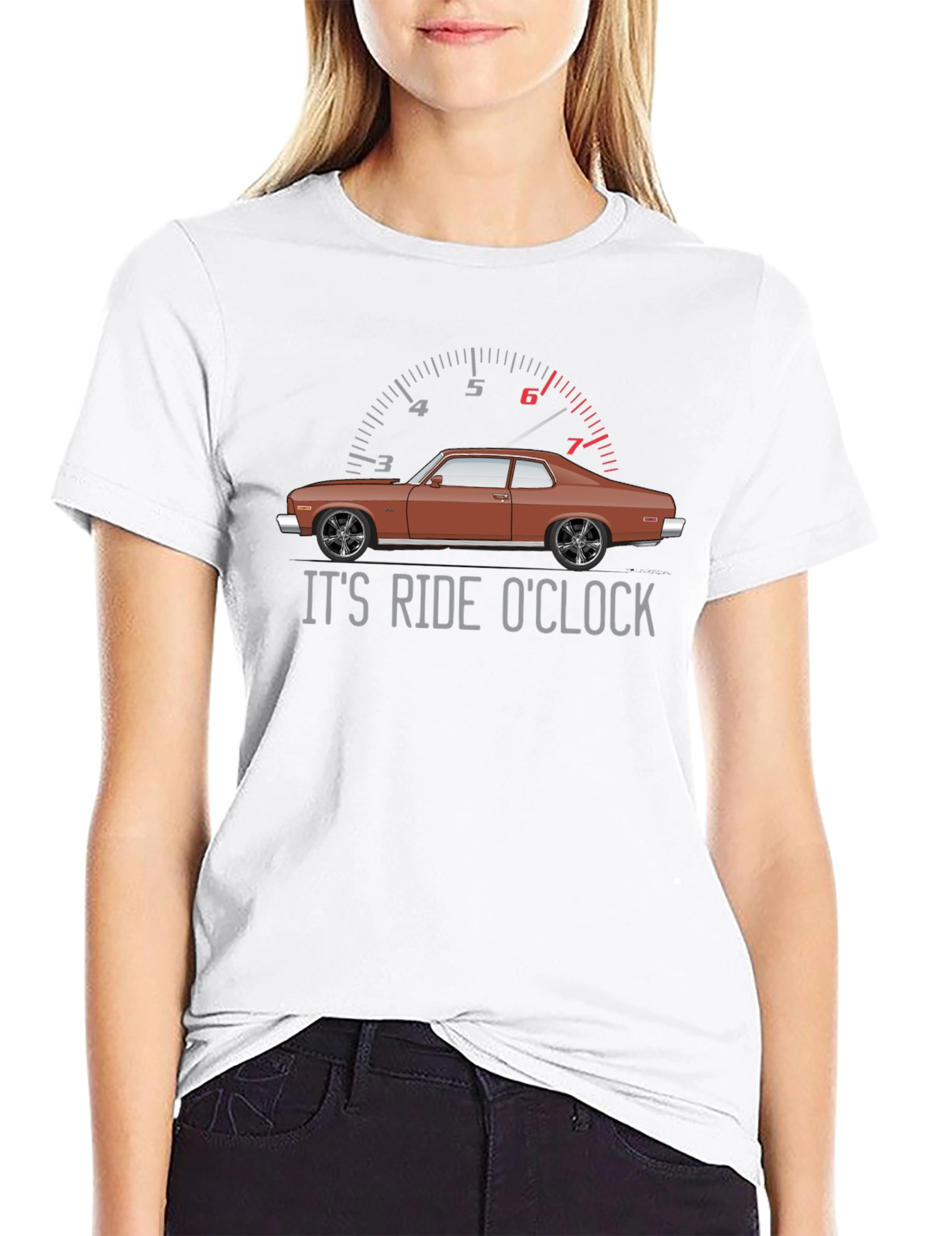 Its Ride OClock Car Graphic Tee - Black