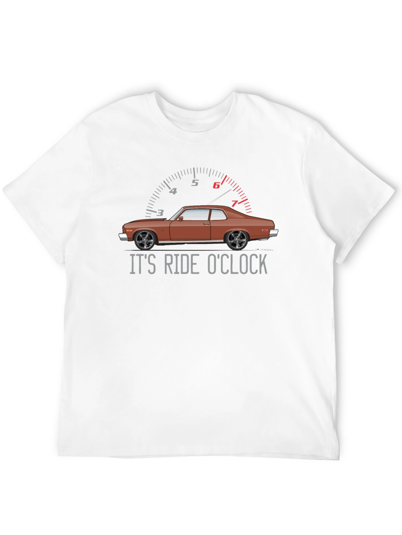 Its Ride OClock Car Graphic Tee - Black