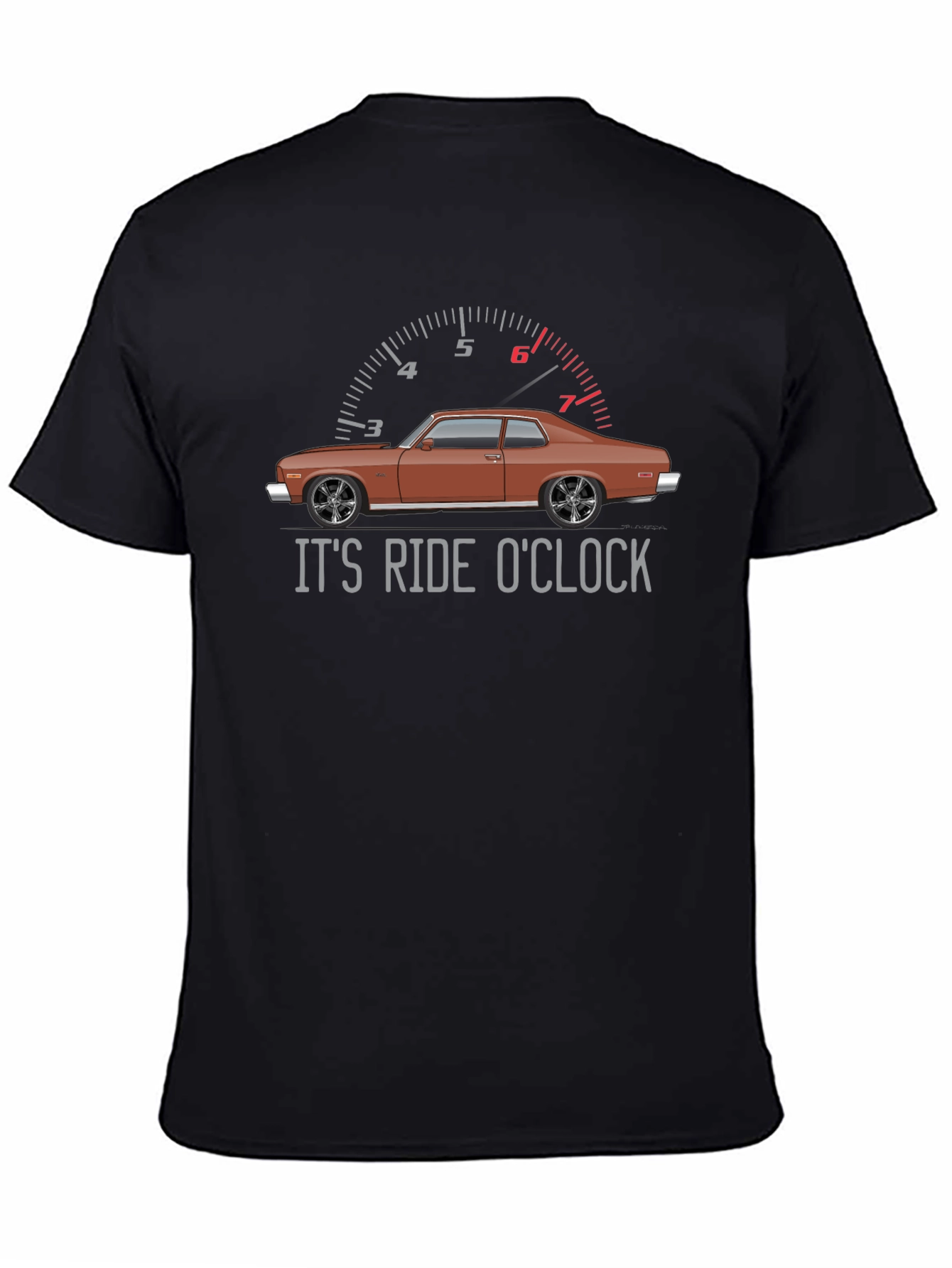 Its Ride OClock Car Graphic Tee - Black