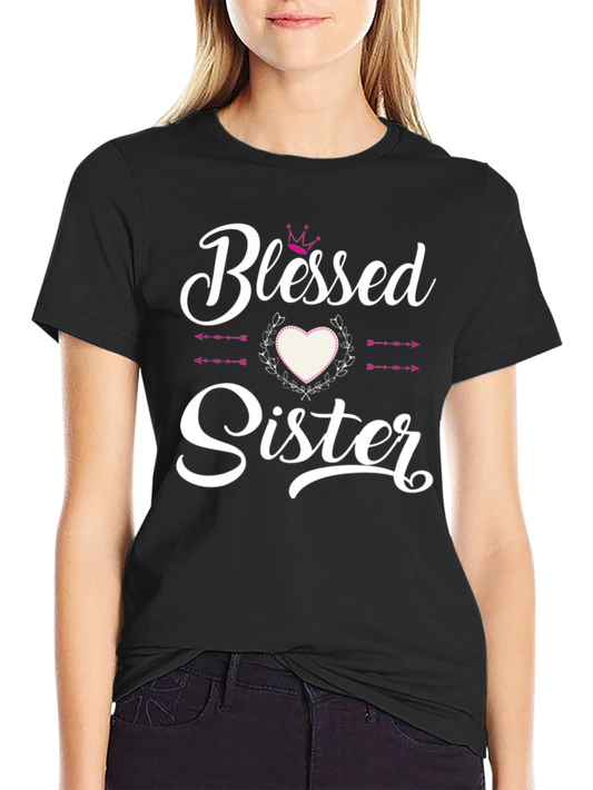 Blessed Sister Graphic Tee - Black