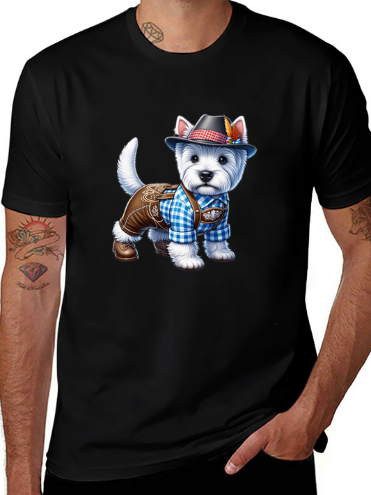 Dog in Lederhosen Graphic T-Shirt