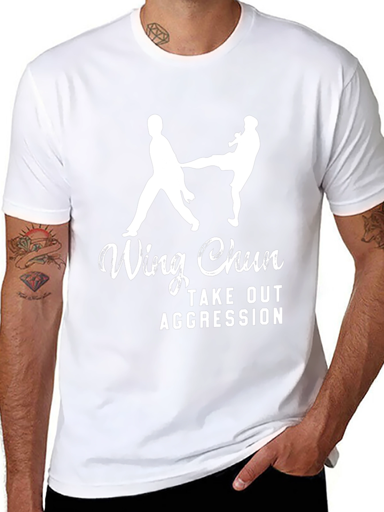 Wing Chun Take Out Aggression Graphic T-Shirt