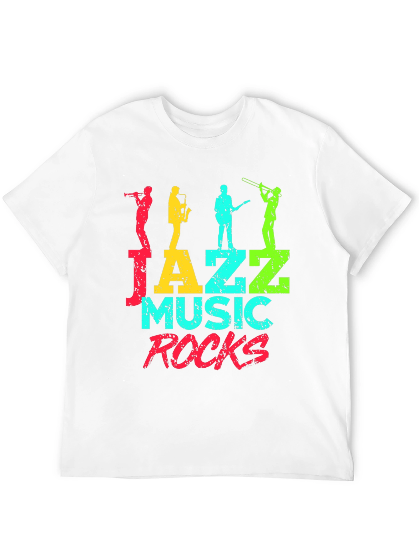 Jazz Music Rocks Graphic Tee - Black