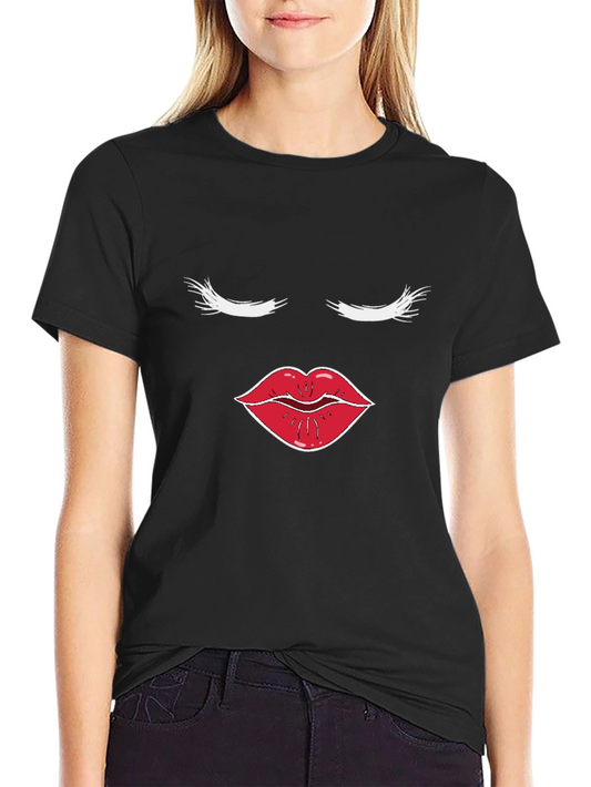 Glam Face Graphic Tee - Stylish Cotton T-Shirt