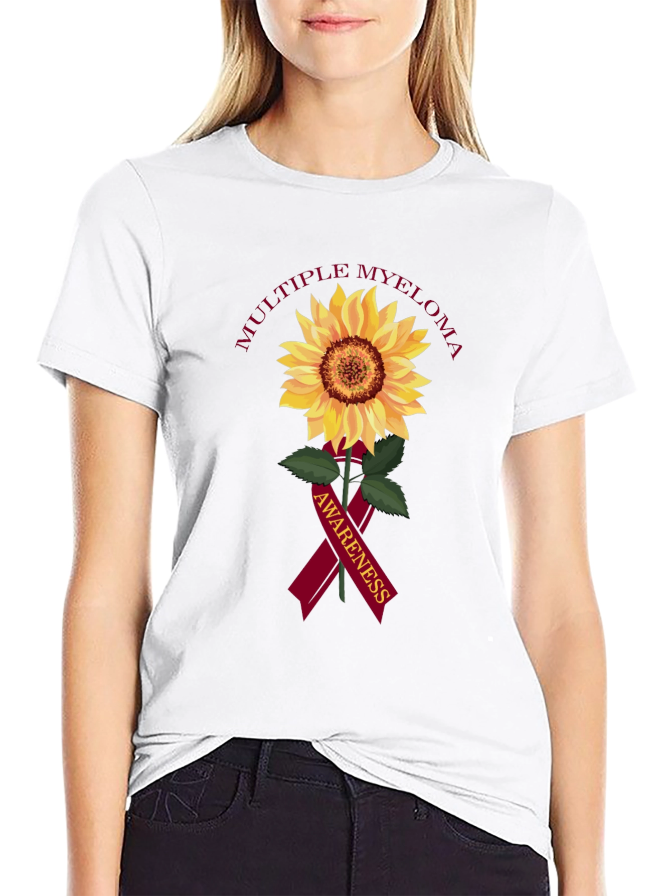 Multiple Myeloma Awareness Sunflower T-Shirt