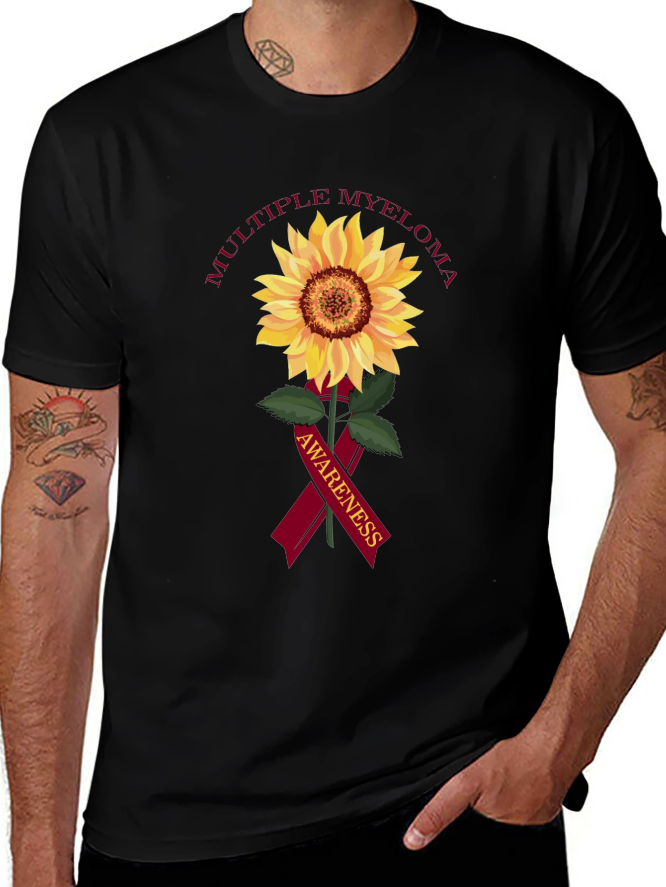 Multiple Myeloma Awareness Sunflower T-Shirt