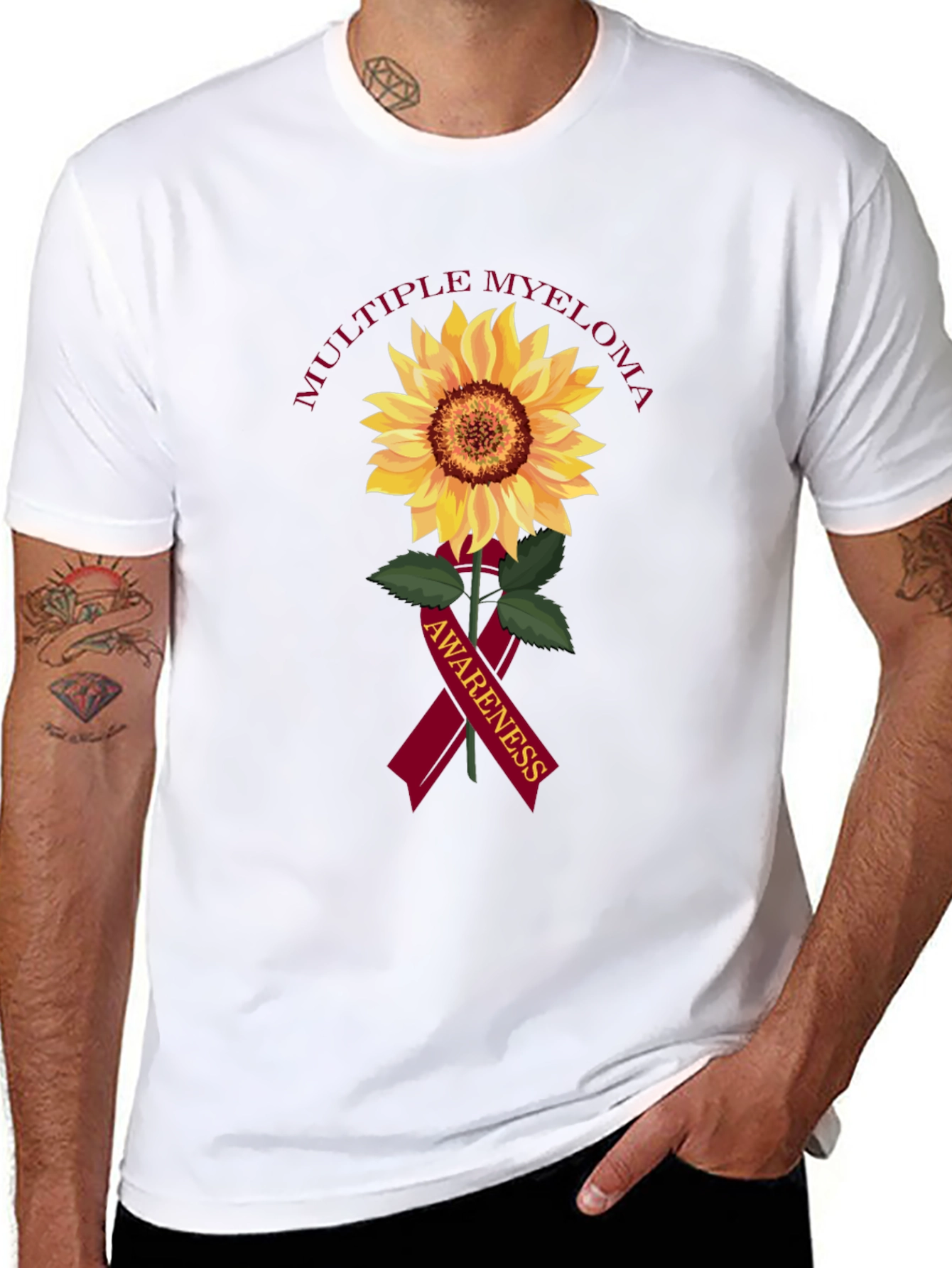 Multiple Myeloma Awareness Sunflower T-Shirt