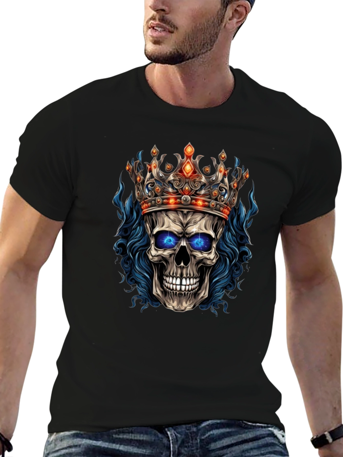 Skull King Graphic Tee - Edgy Streetwear