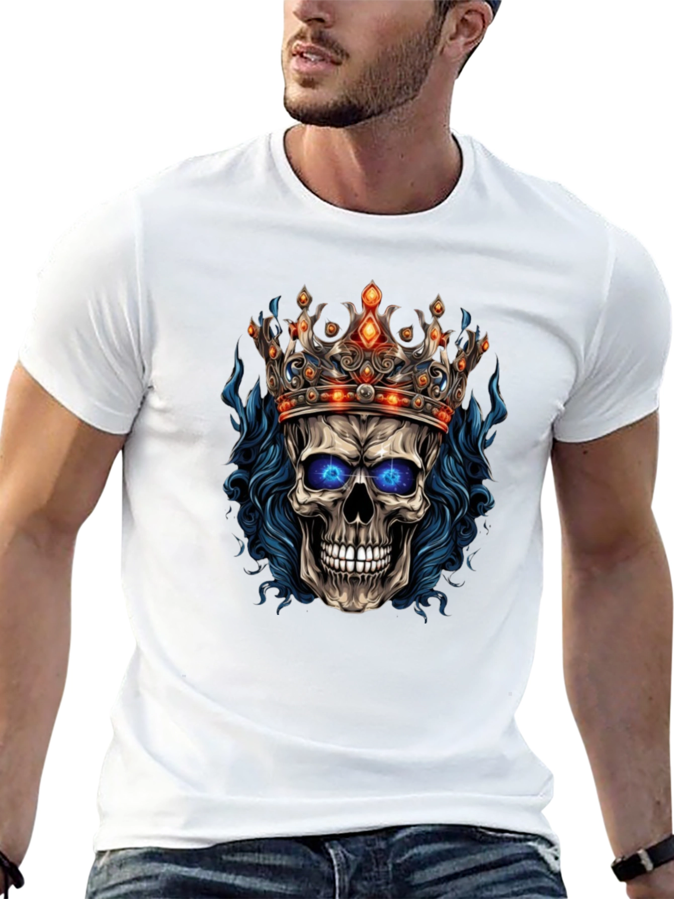 Skull King Graphic Tee - Edgy Streetwear