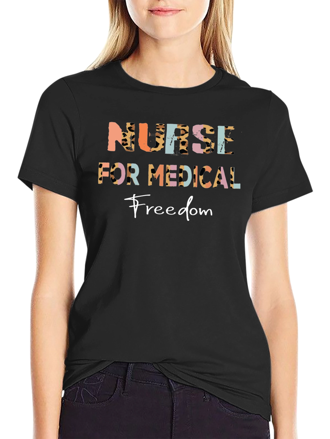Nurse for Medical Freedom Black T-Shirt