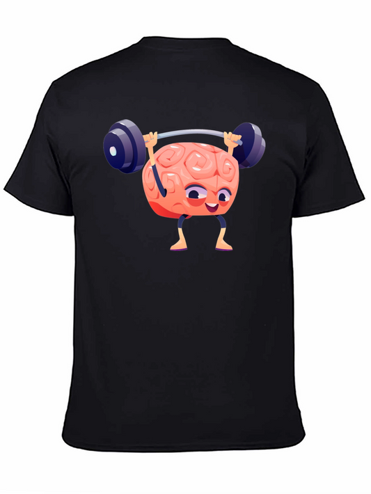 Brain Lifting Weights Graphic T-Shirt