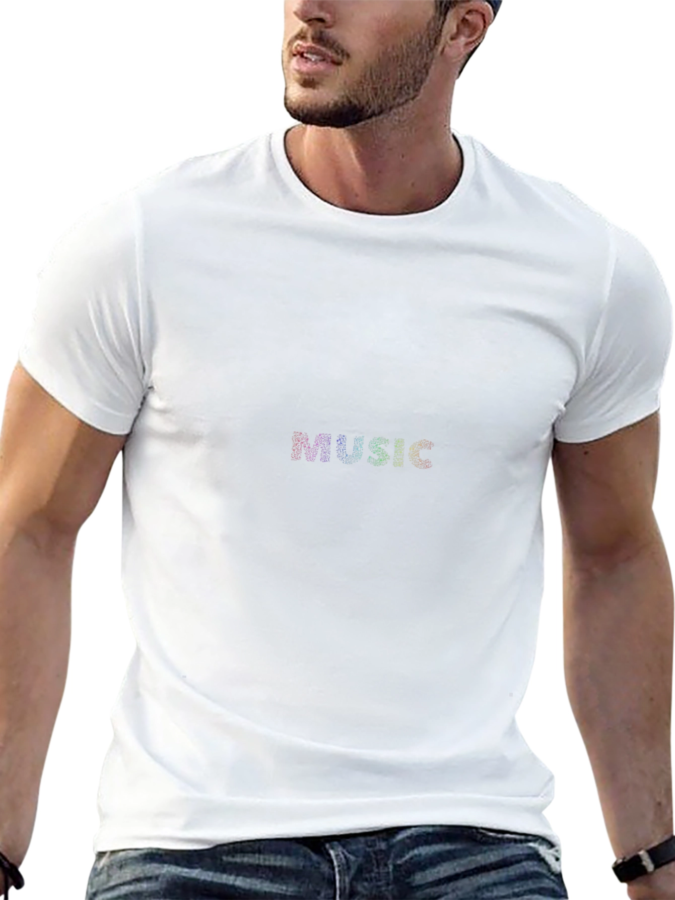 Black MUSIC Graphic T-Shirt