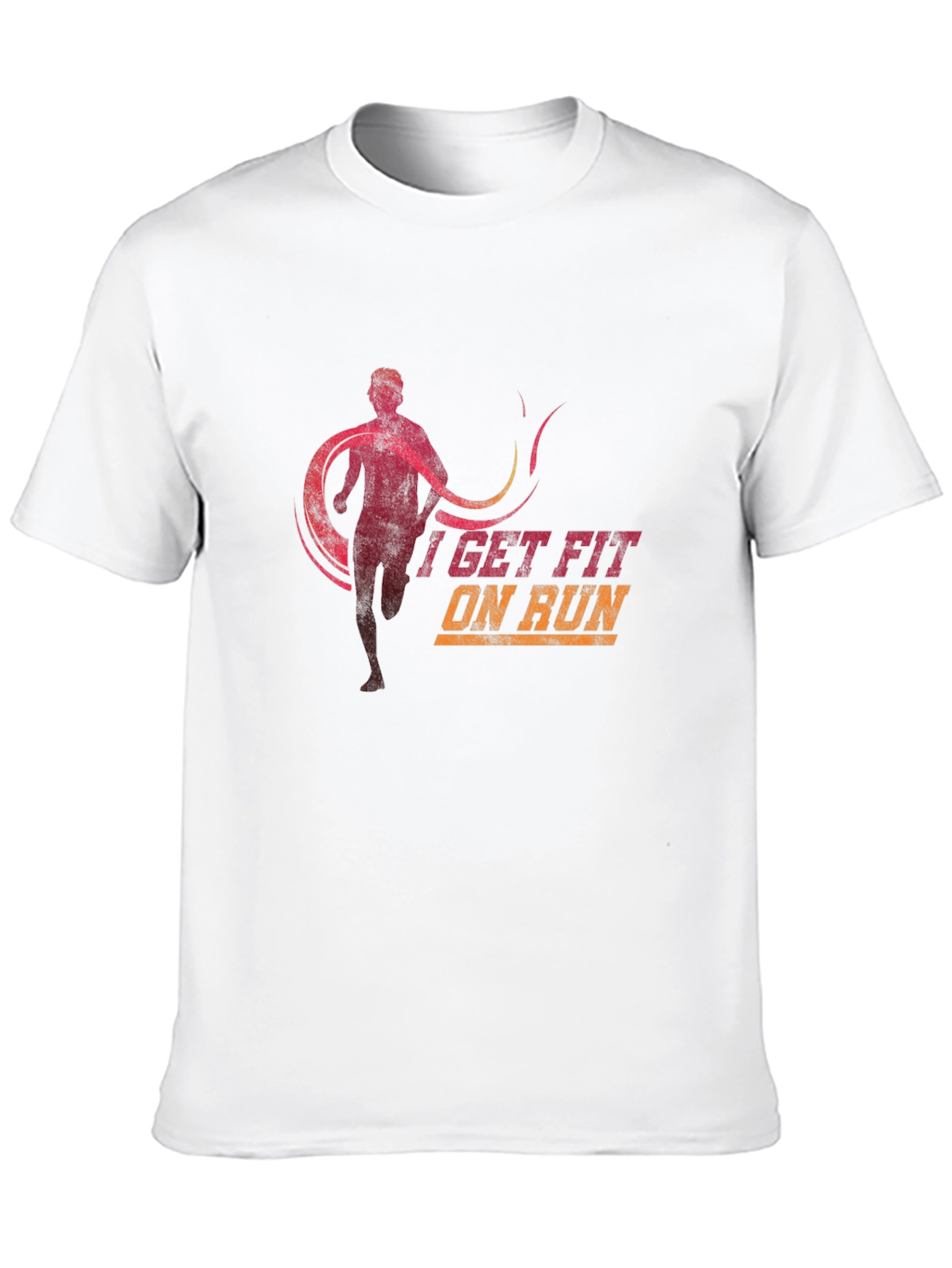 I Get Fit On Run Black Graphic Tee