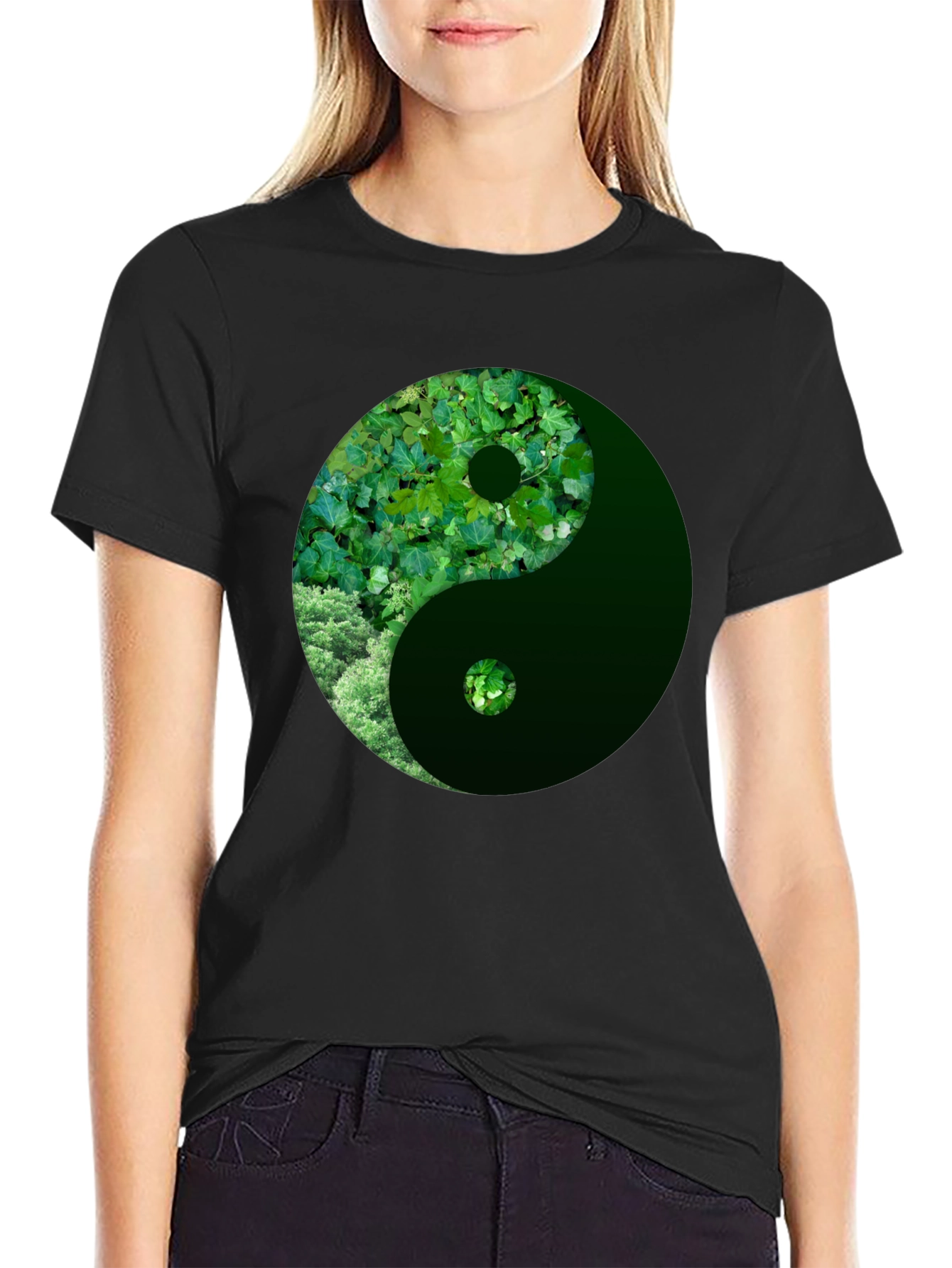 Nature Yin Yang Graphic Tee - Casual Style