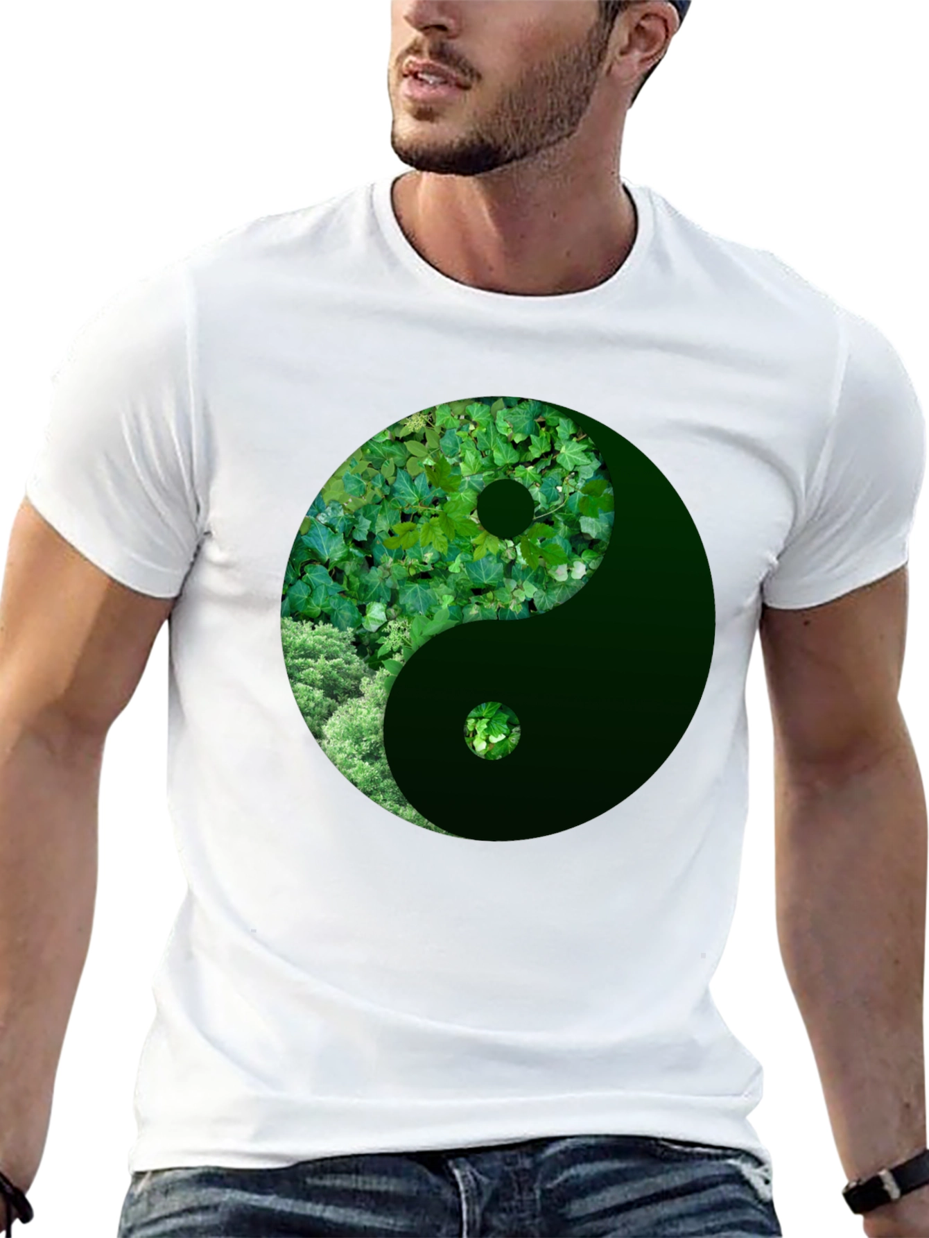 Nature Yin Yang Graphic Tee - Casual Style