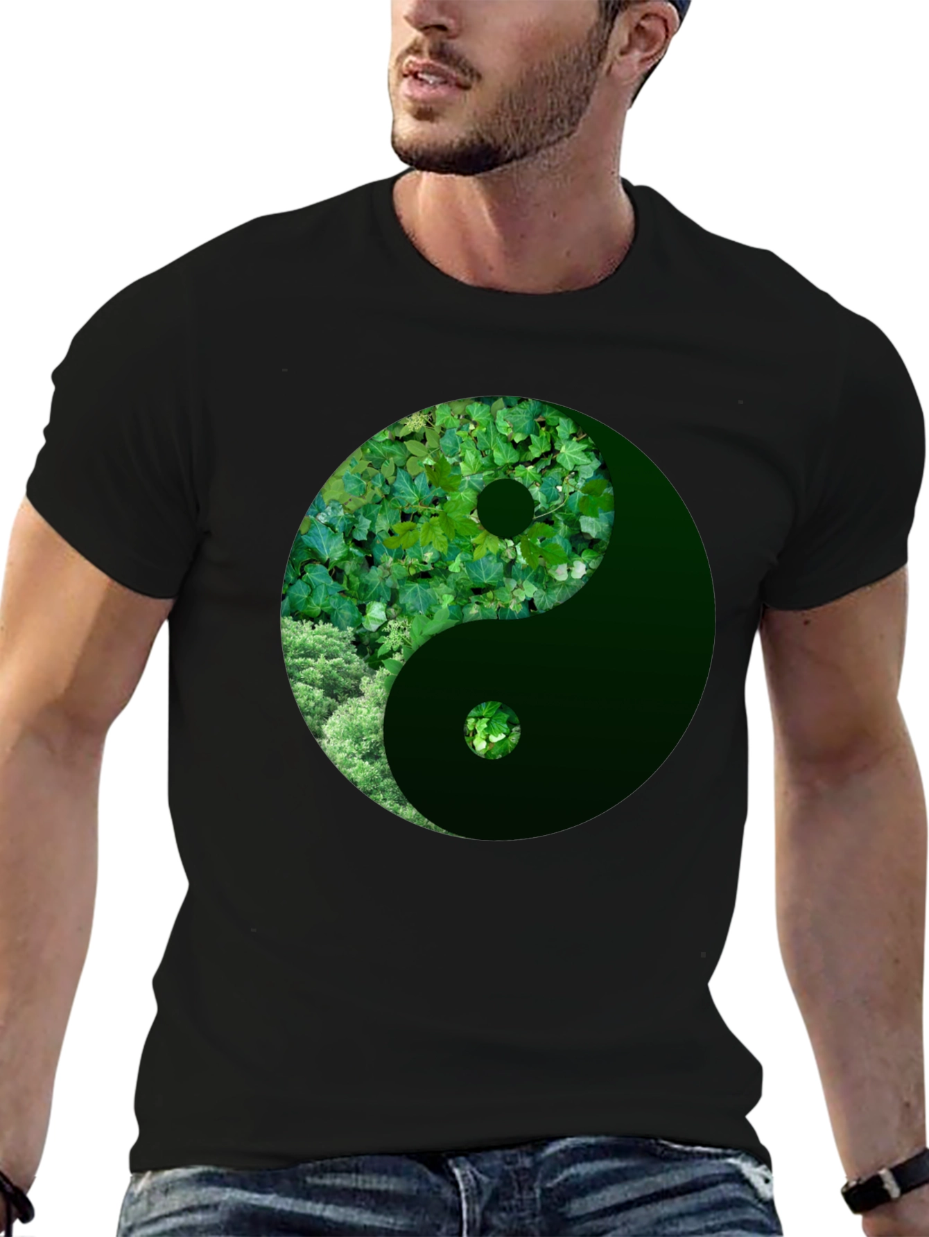 Nature Yin Yang Graphic Tee - Casual Style