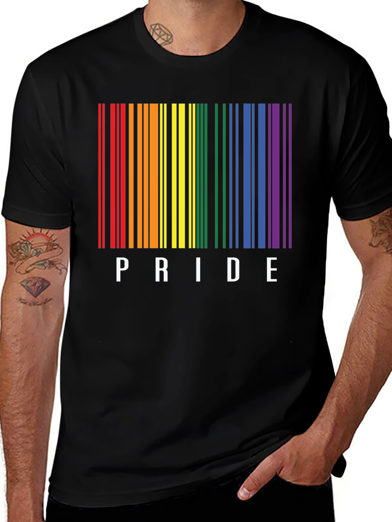 Pride Barcode Graphic T-Shirt