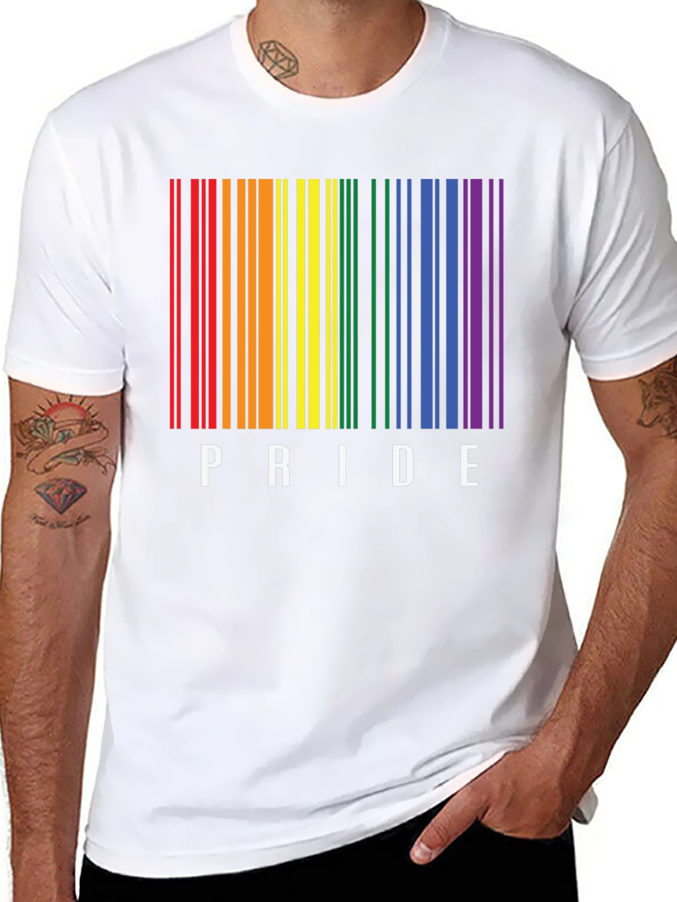 Pride Barcode Graphic T-Shirt