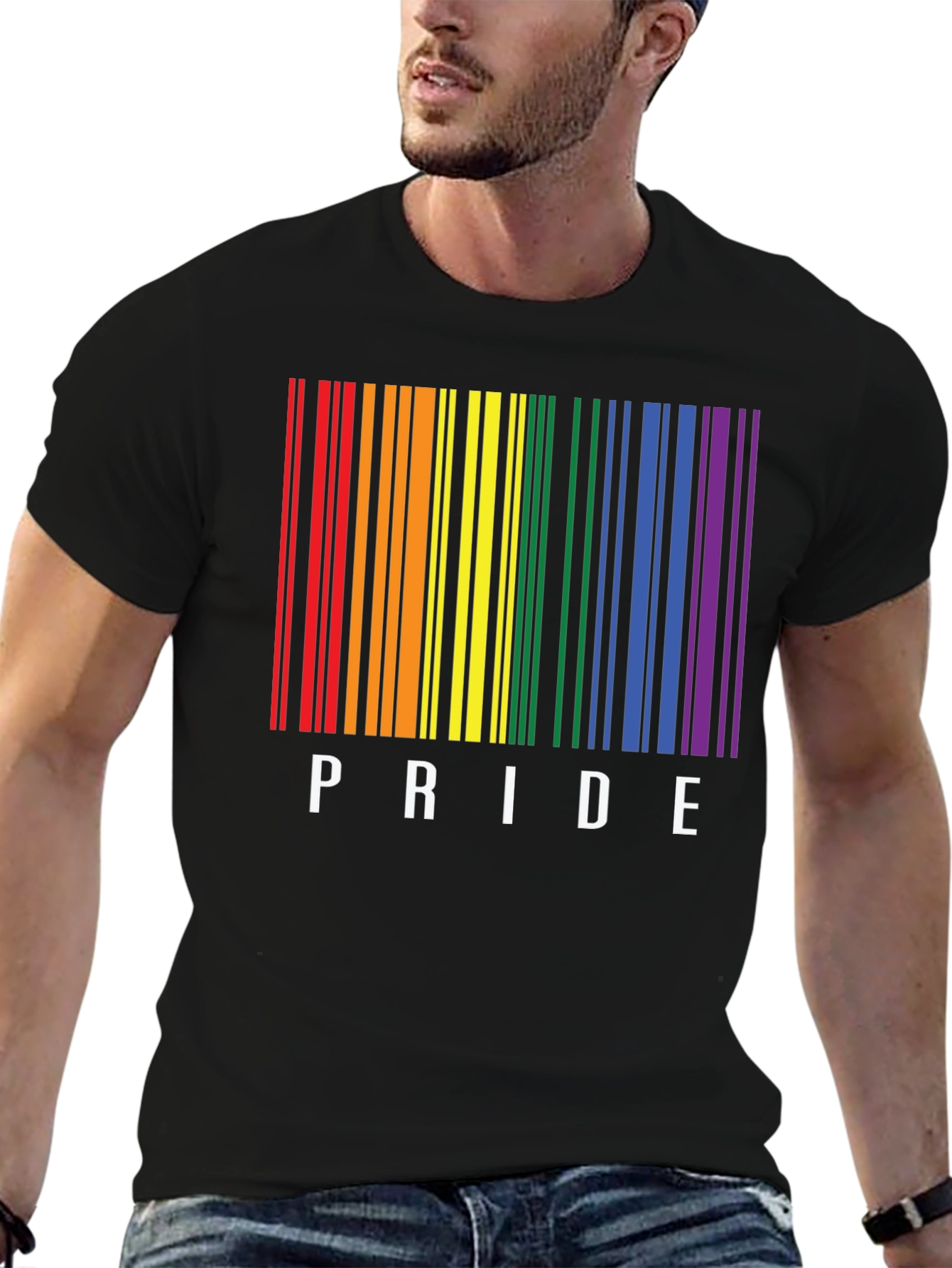 Pride Barcode Graphic T-Shirt
