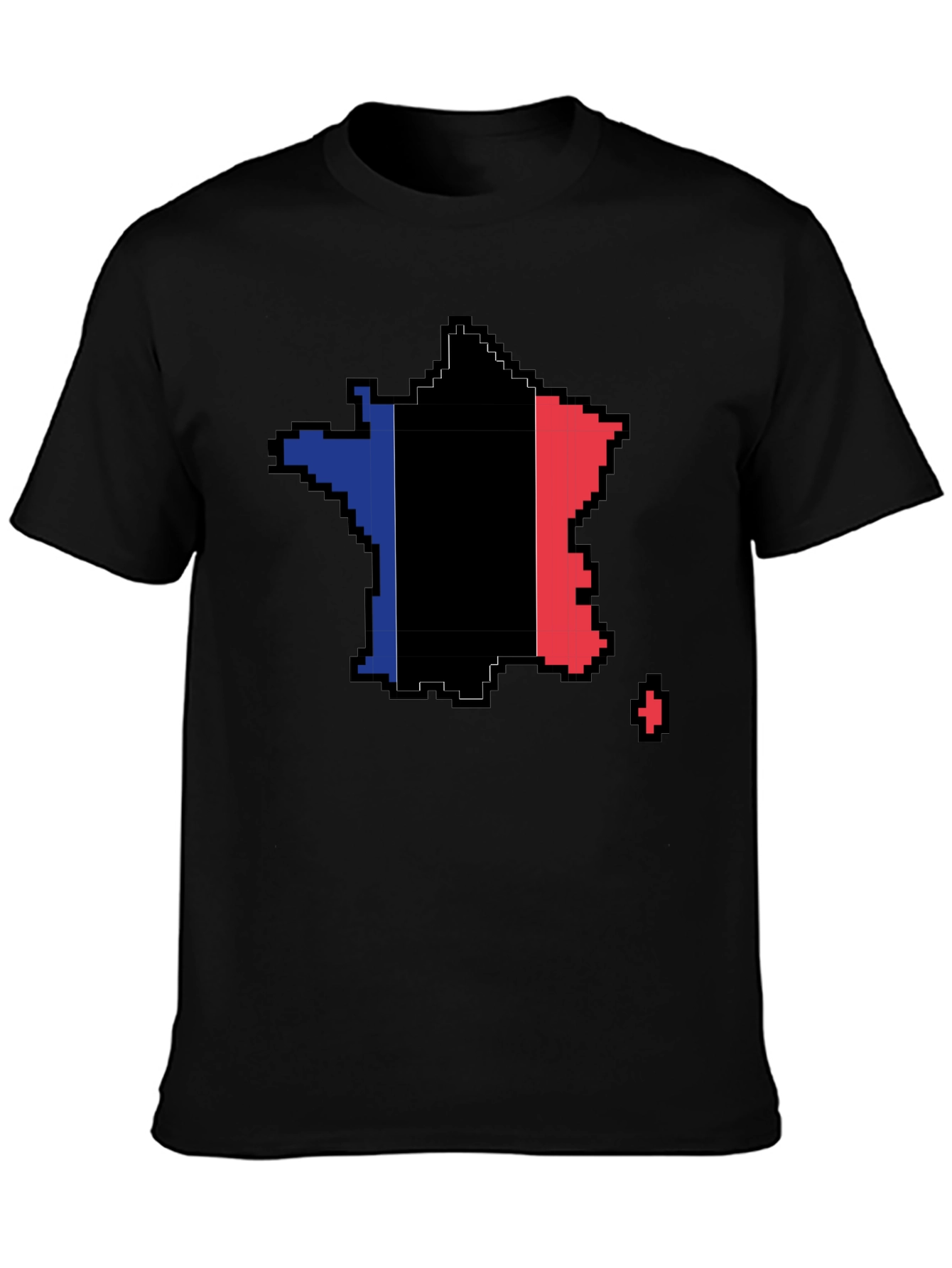 Pixel France Flag T-Shirt - Retro Gaming Style