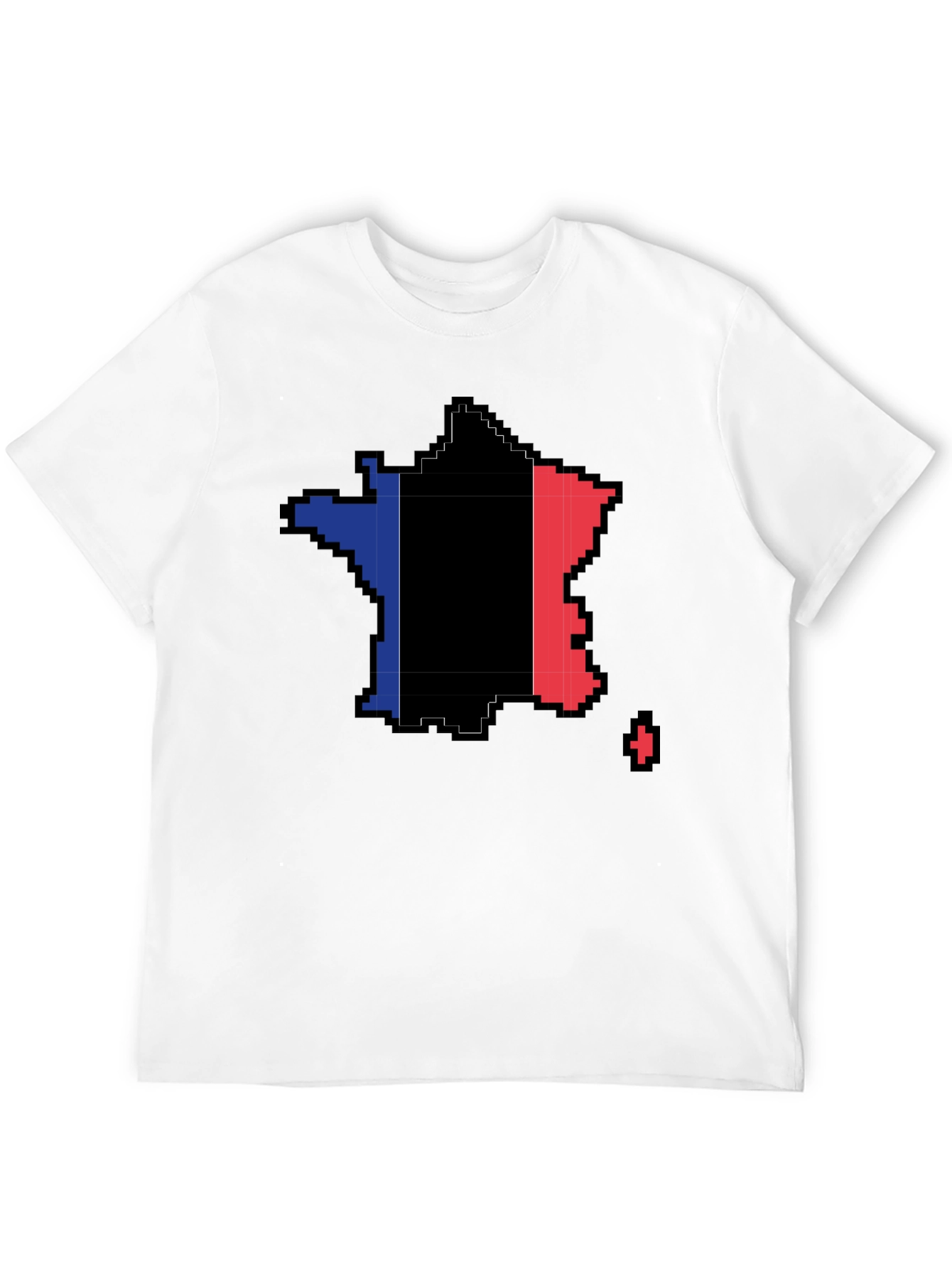 Pixel France Flag T-Shirt - Retro Gaming Style