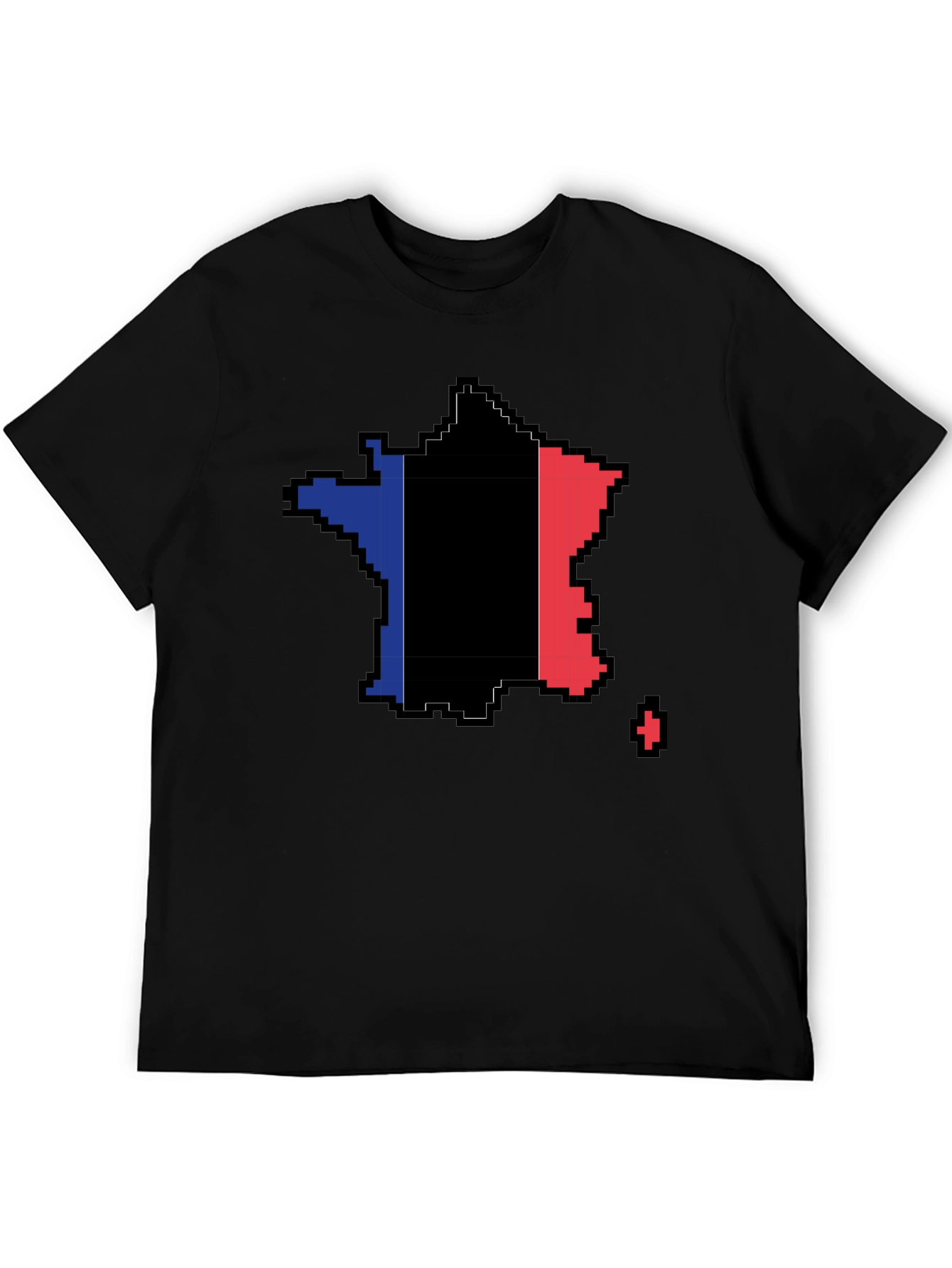 Pixel France Flag T-Shirt - Retro Gaming Style