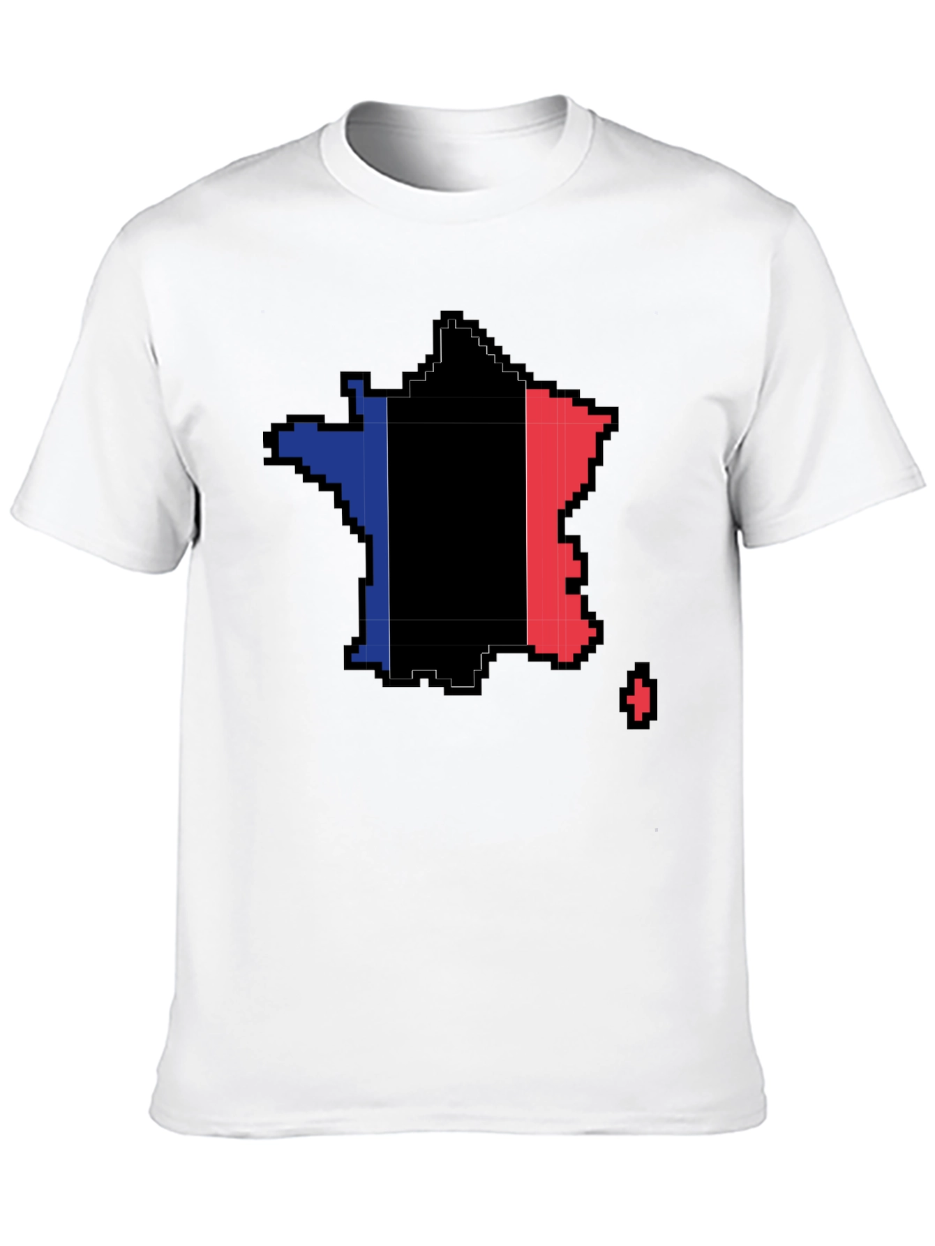 Pixel France Flag T-Shirt - Retro Gaming Style