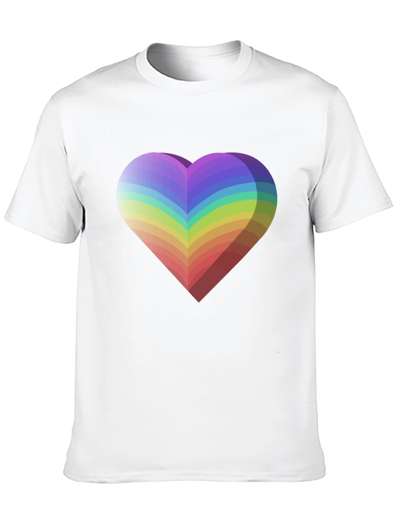 Rainbow Heart Graphic Tee - Black Unisex T-Shirt