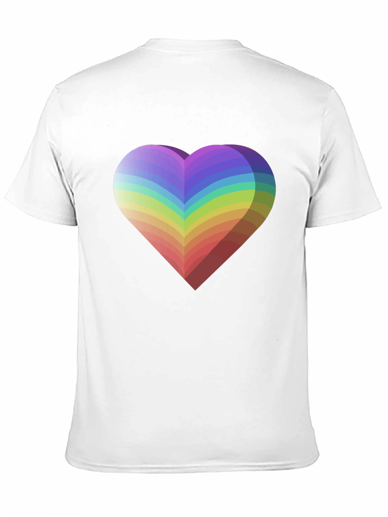 Rainbow Heart Graphic Tee - Black Unisex T-Shirt