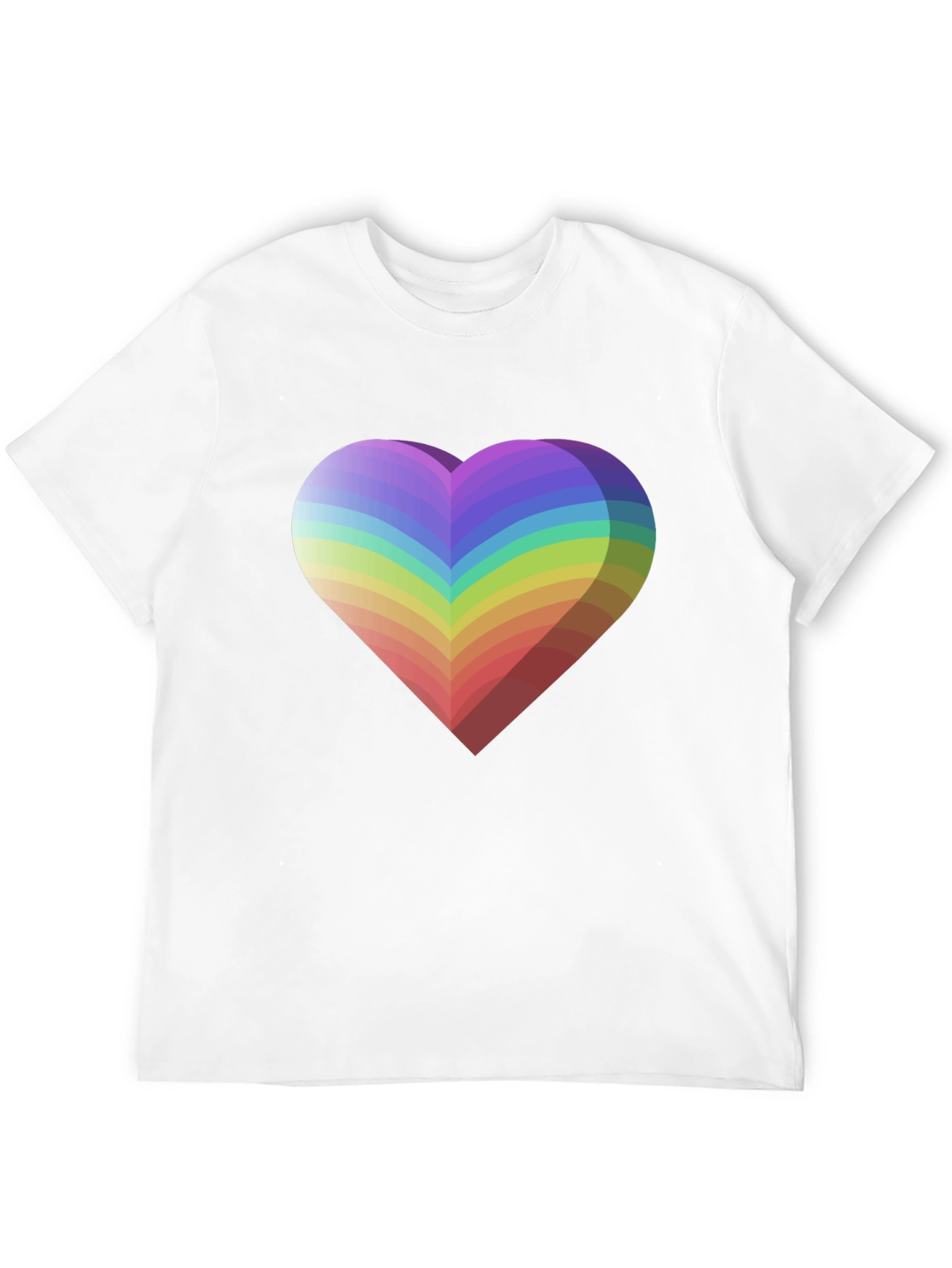 Rainbow Heart Graphic Tee - Black Unisex T-Shirt