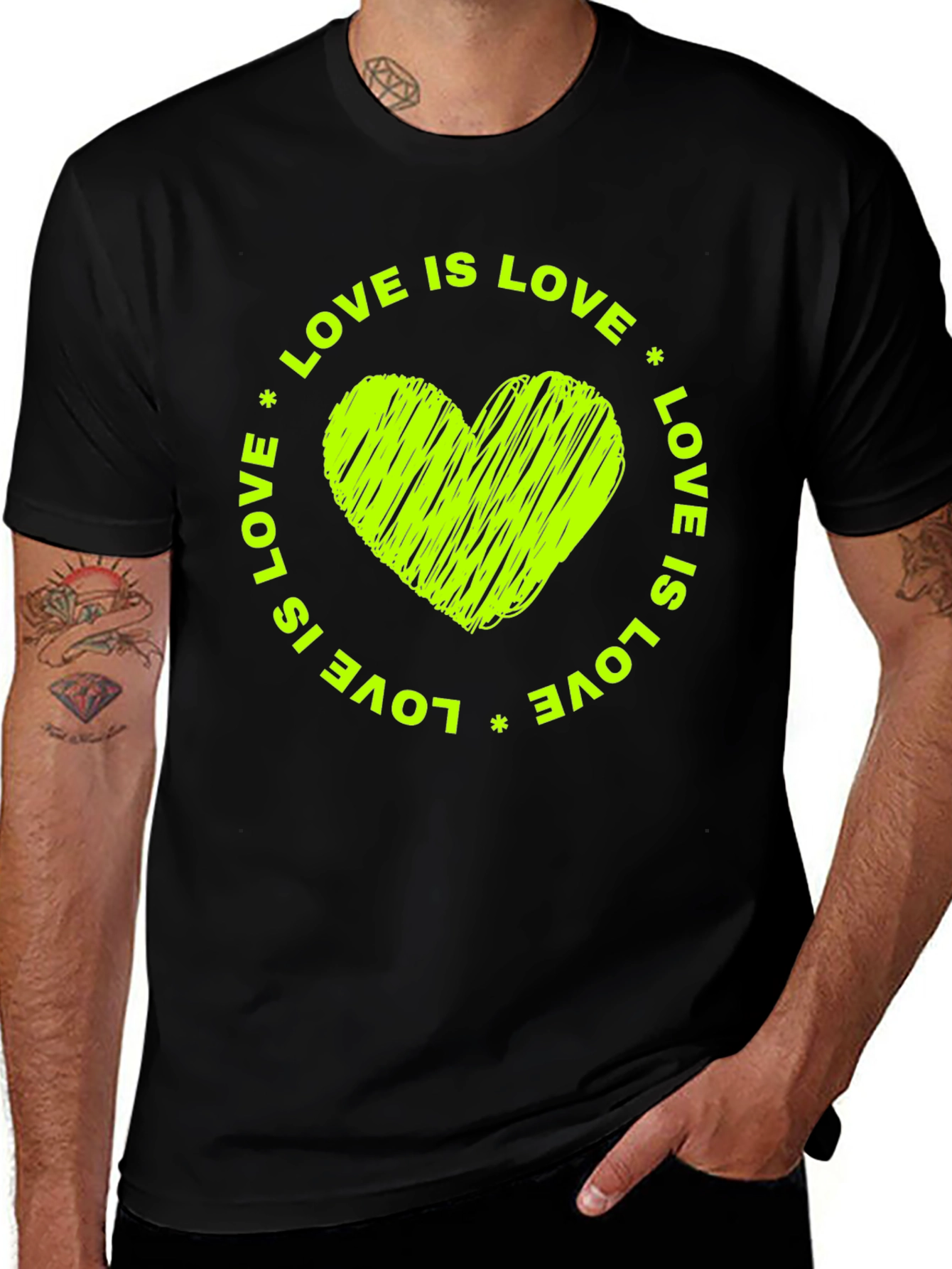 Love is Love Heart Graphic T-Shirt