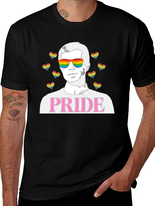Pride Graphic T-Shirt - LGBTQ+ Rainbow Heart Design