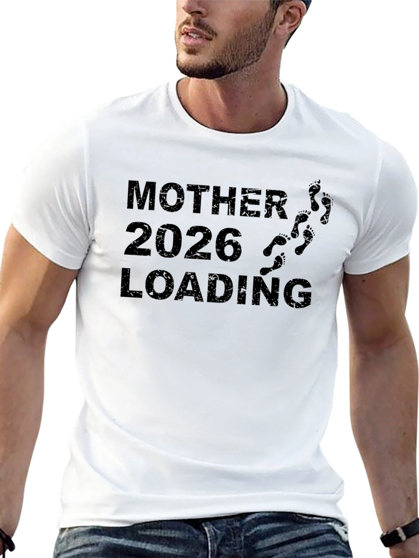 Mother 2026 Loading T-Shirt Pregnancy Announcement Tee