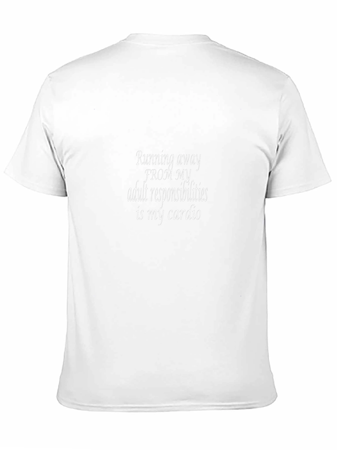 Funny Cardio T-Shirt - Running Away Adult Responsibilities