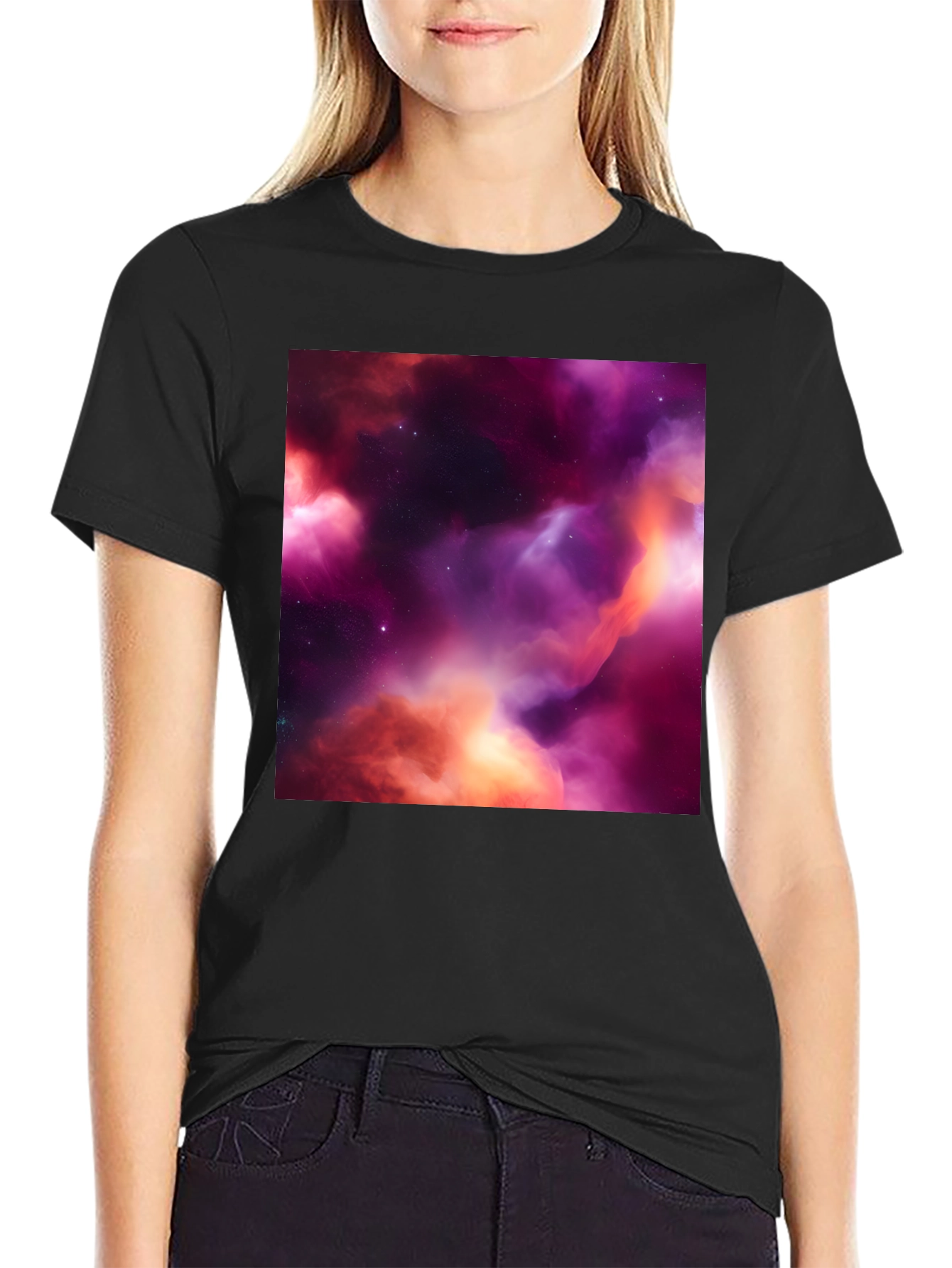 Nebula Space T-Shirt - Black Graphic Tee