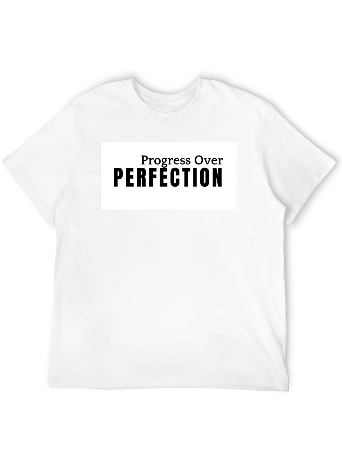Progress Over Perfection Black T-Shirt