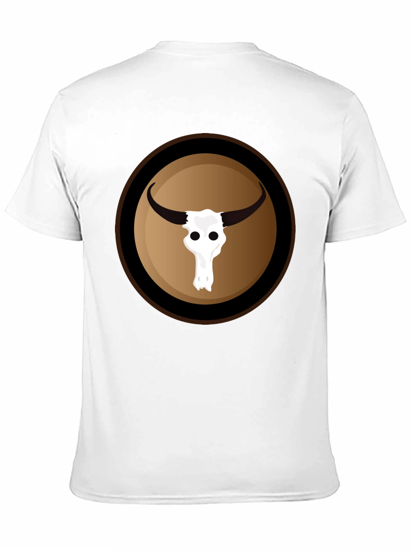 Bull Skull Graphic Black T-Shirt