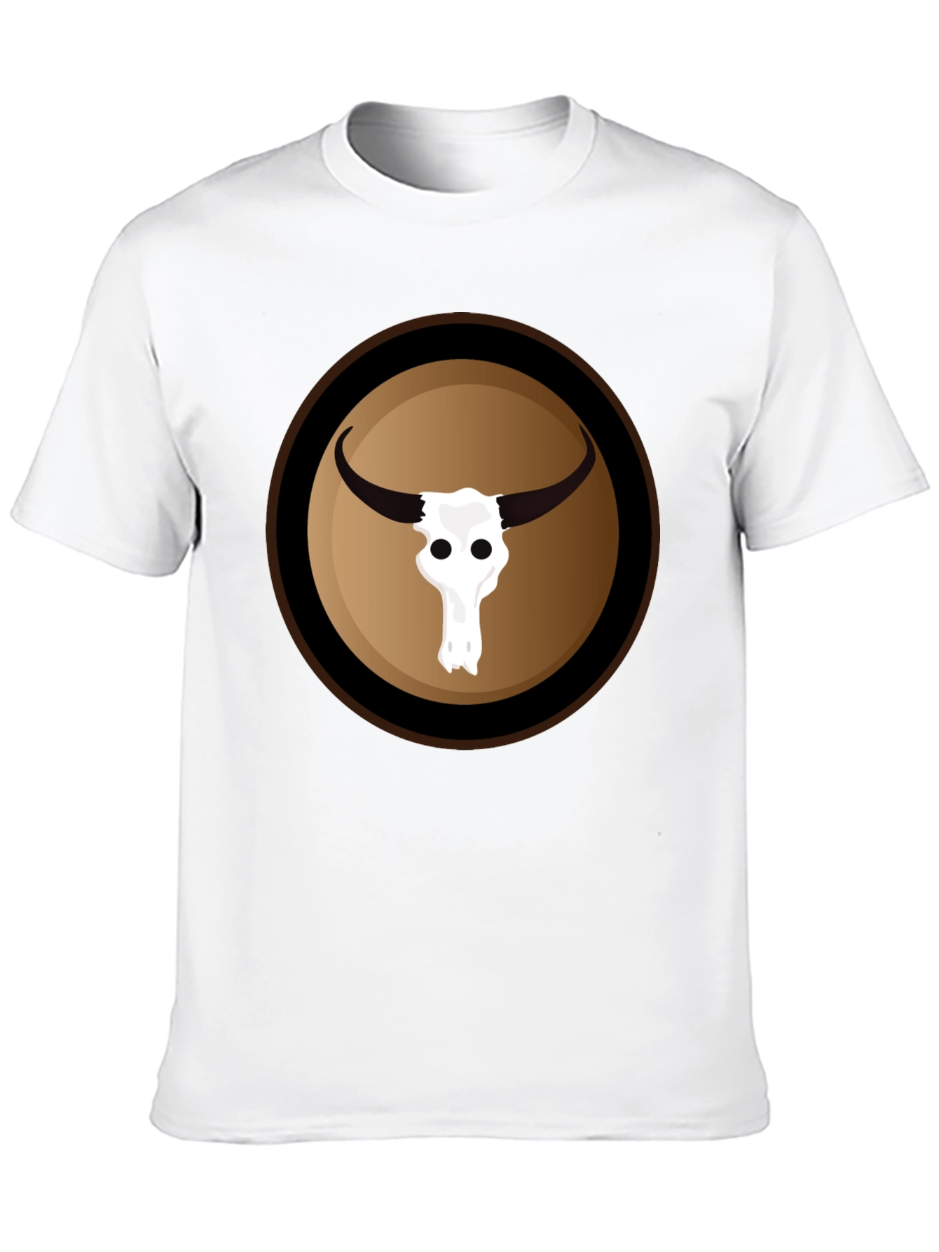 Bull Skull Graphic Black T-Shirt