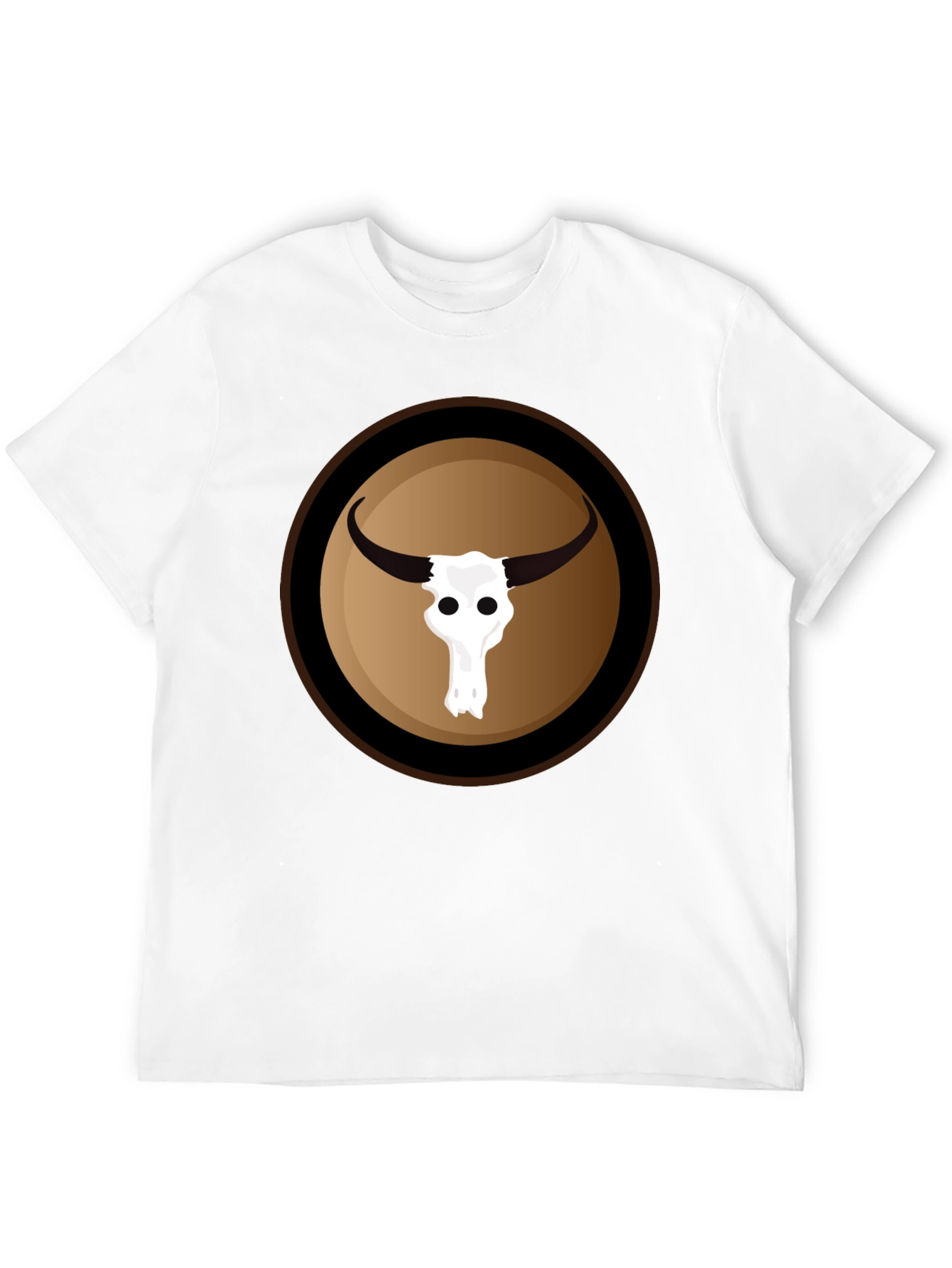Bull Skull Graphic Black T-Shirt